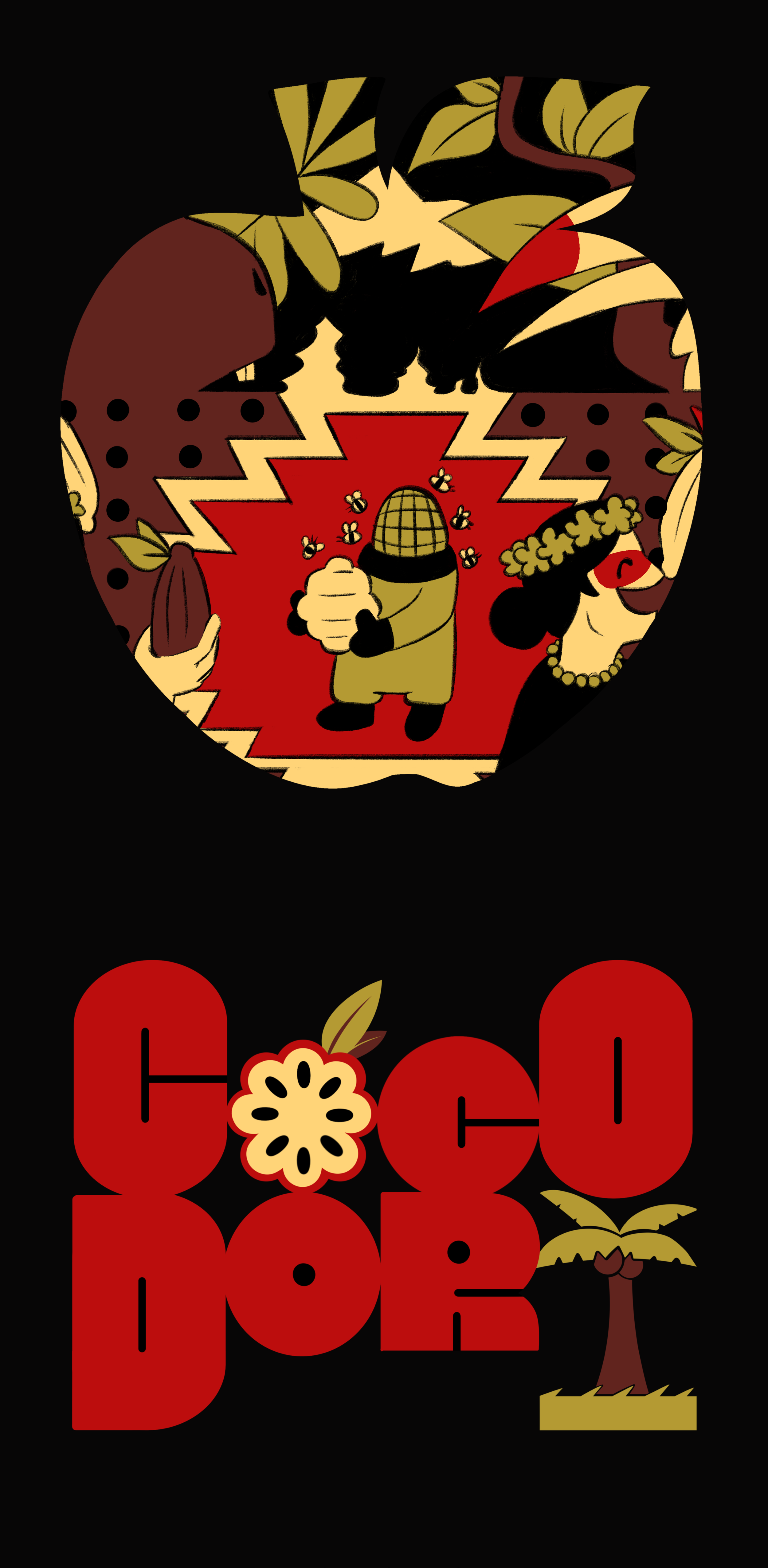 Chocolate bar packaging. I was asked to design an ethical pacakging that represented Ecuador as well as added the flavour of the chocolate bar. This one is apple