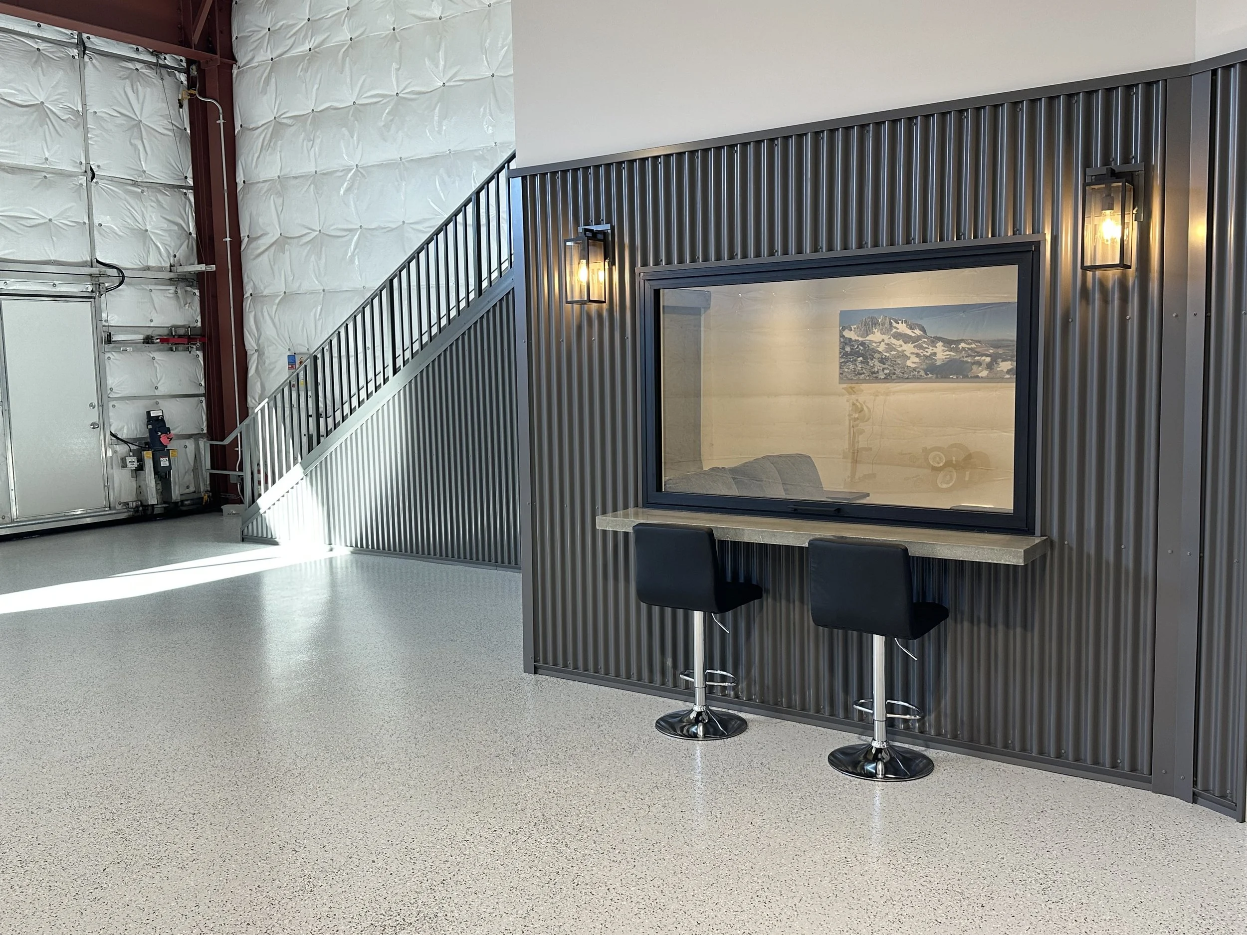 Custom hangar build-out.