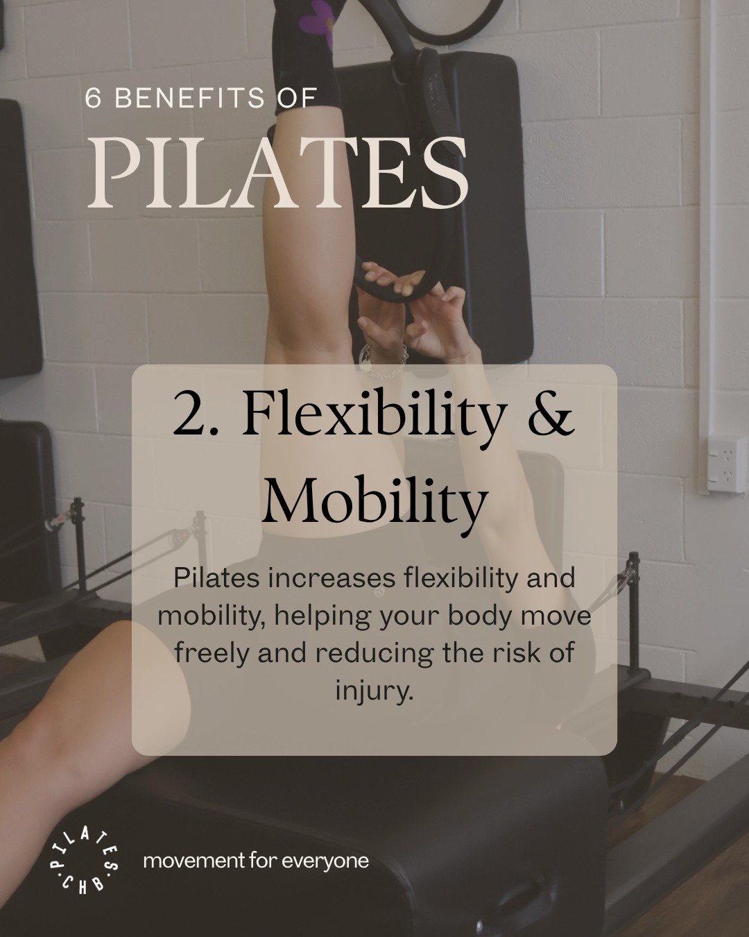 Flexibility isn&rsquo;t just &ldquo;touch your toes&rdquo; energy anymore.

It&rsquo;s moving with ease. Recovering better. Feeling less tight after workouts. Standing taller. Moving smarter.

Pilates trains mobility with strength, so your body feels