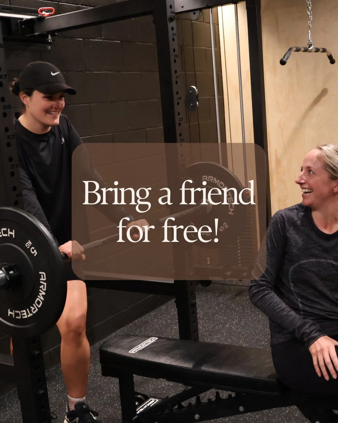 Bring a friend for free all June! 👯 
Join a 9am strength class on Monday or Wednesday to bring your workout buddy, at no extra cost. Book via Mindbody and then DM or email Jane to save your plus one&rsquo;s spot.