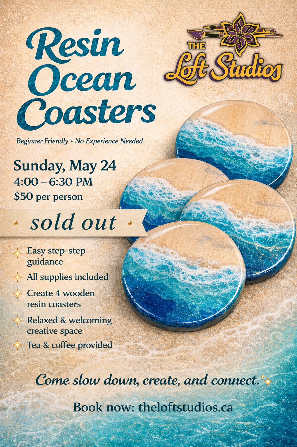 Ocean Resin Coaster Workshop  / May.24.26