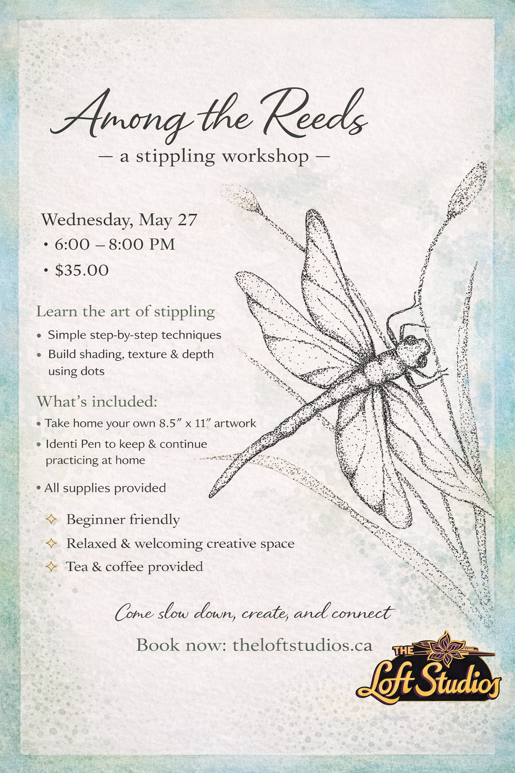 Among The Reeds - A Stippling Workshop /  May.27.26