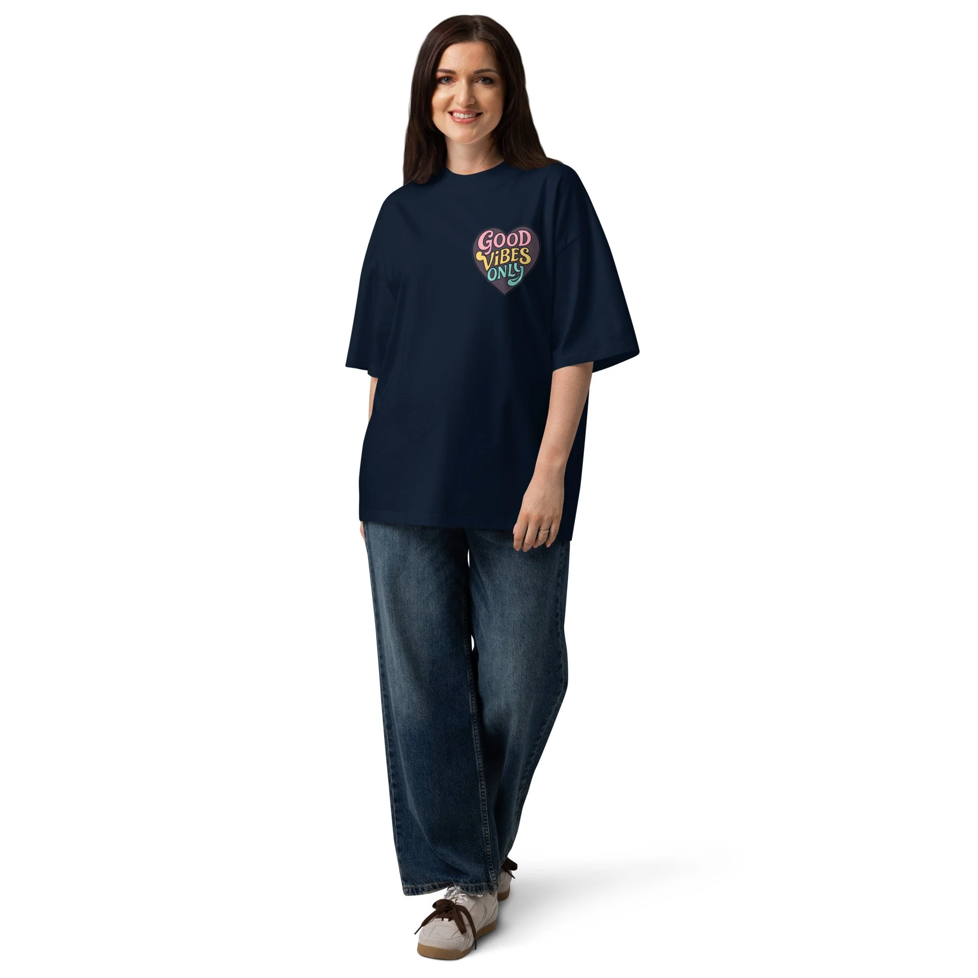 Organic oversized high neck t-shirt