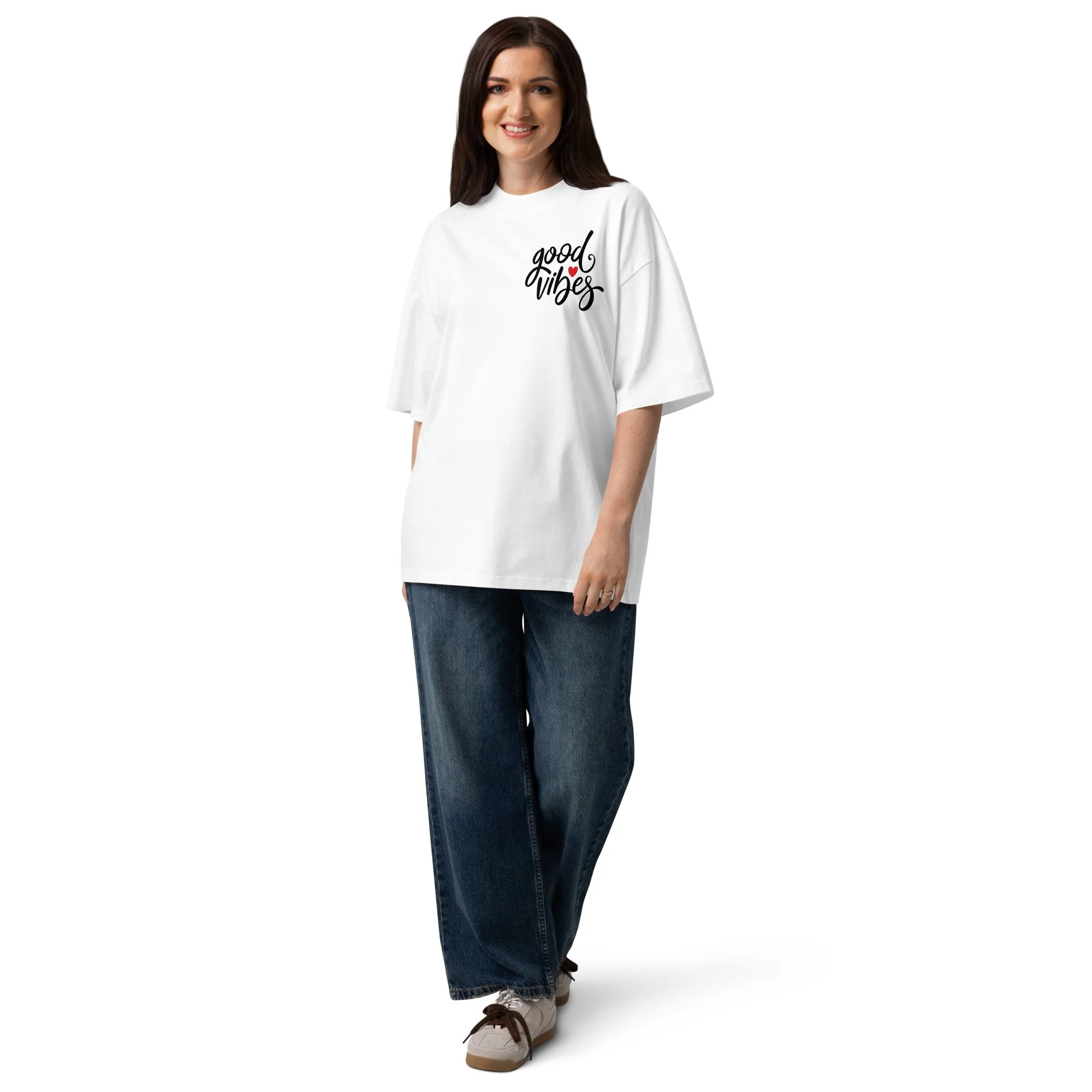 Organic oversized high neck t-shirt