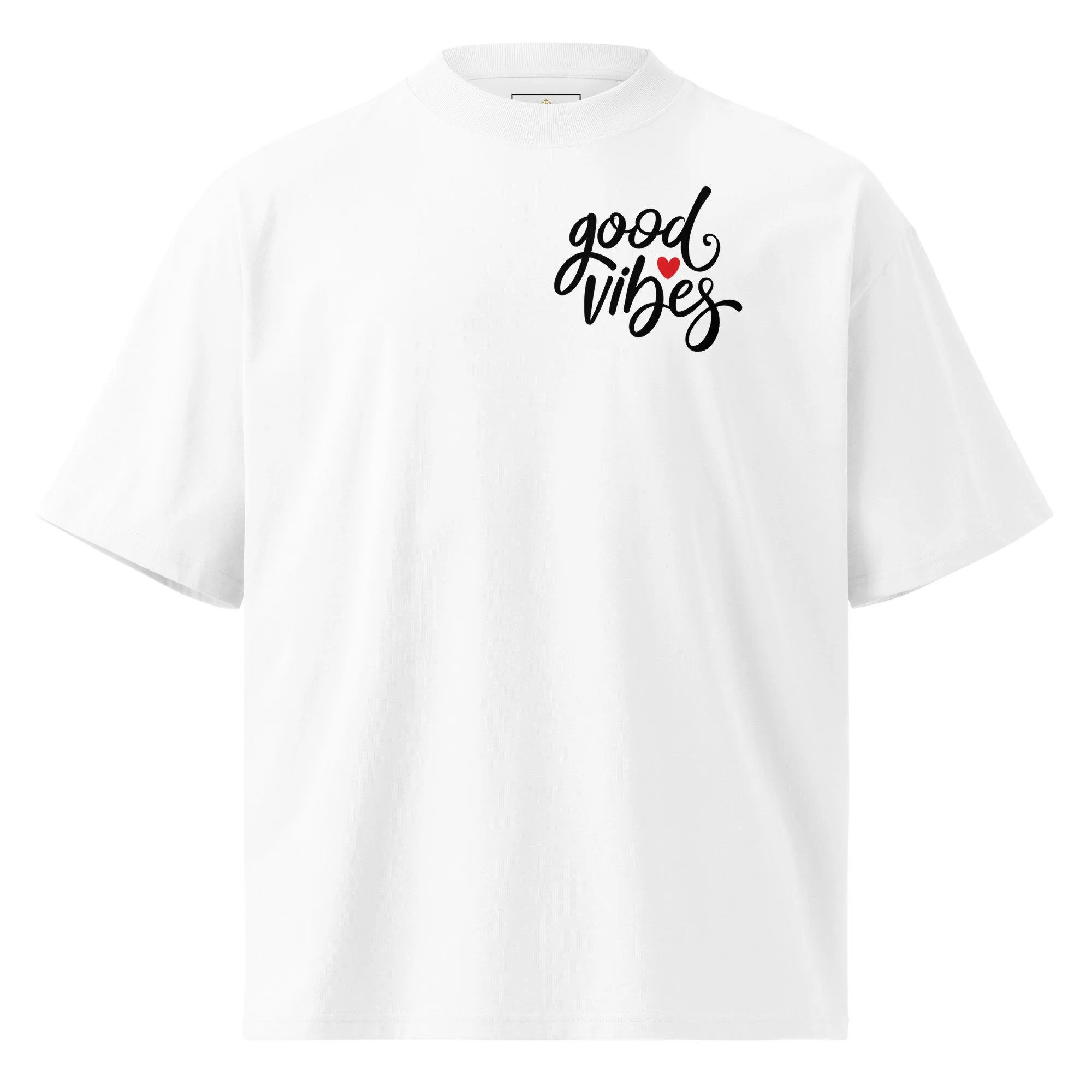 Organic oversized high neck t-shirt