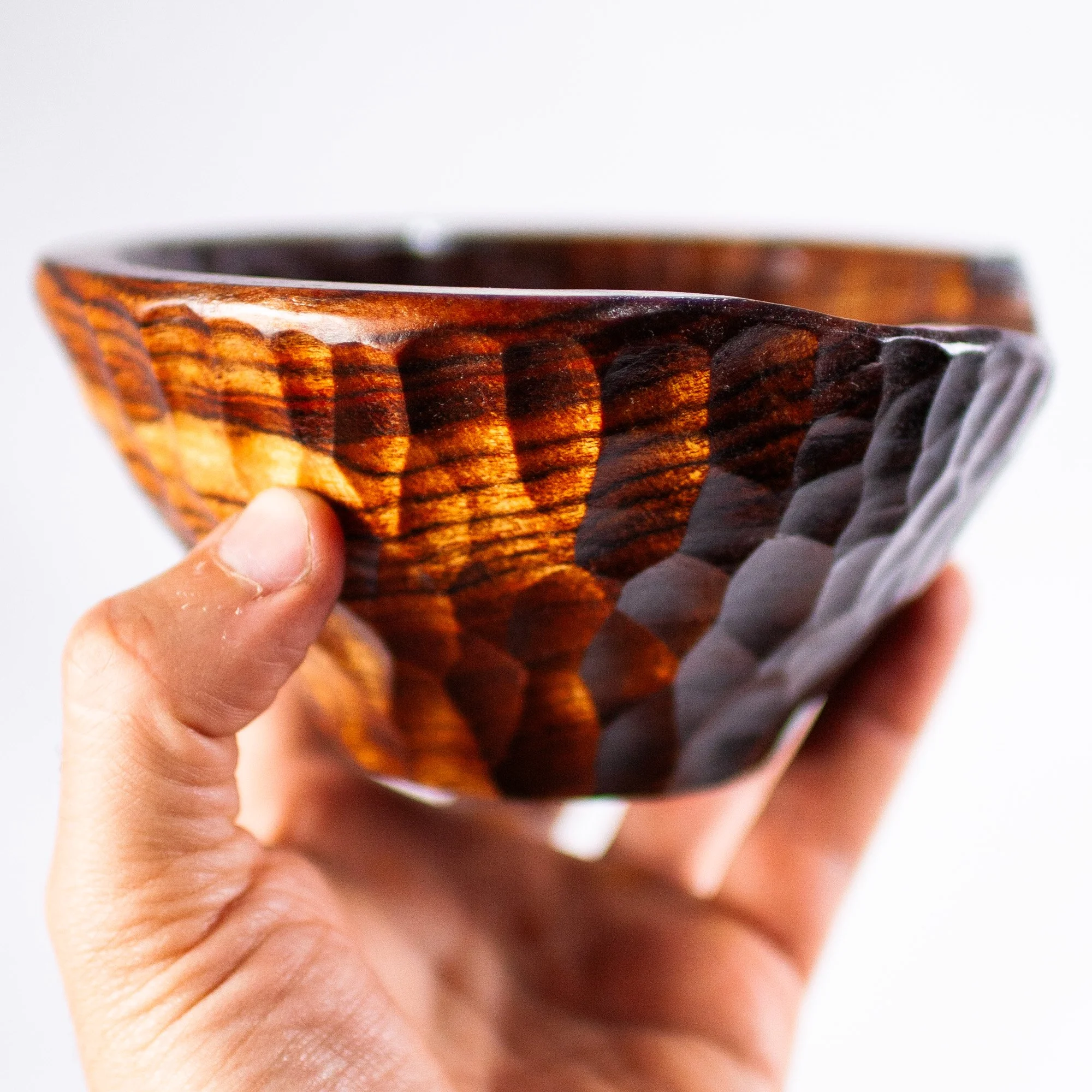 Espíritu Bowl | Chechen is a very dense wood; while it's not impossible to work, it takes tremendous power to carve by hand. Regardless, the moment the character of this bowl started to come through, I knew it would all be worth it. The pedestal-foot