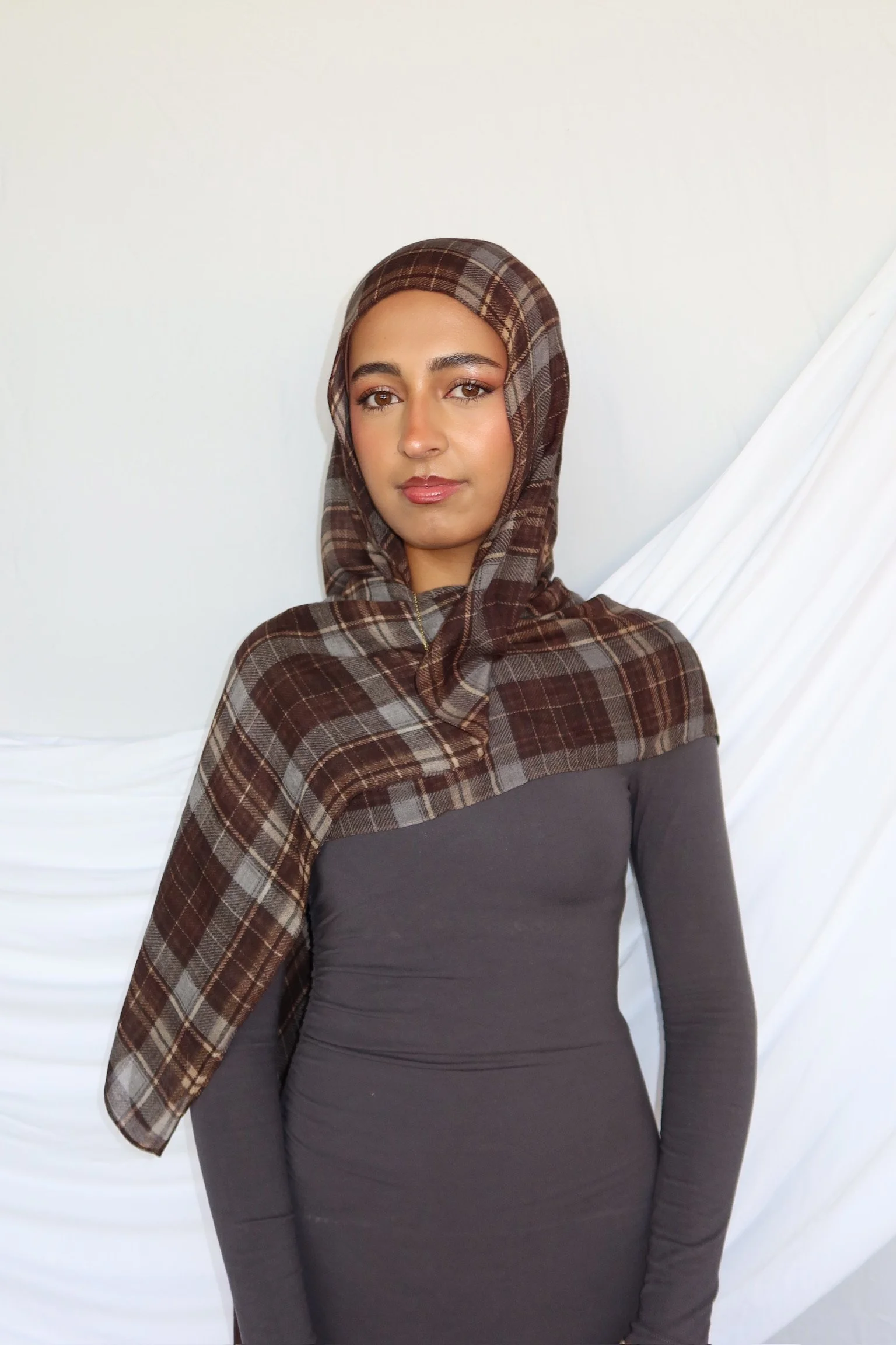 Espresso Plaid, front view