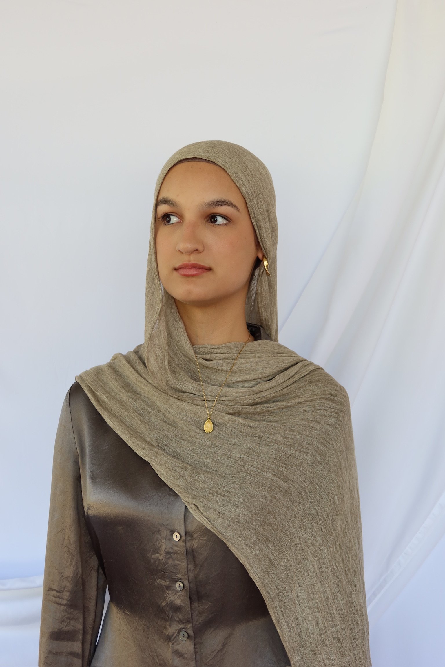 Flaxen Crinkle Hijab