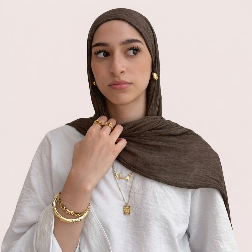 Clay Crinkle Hijab