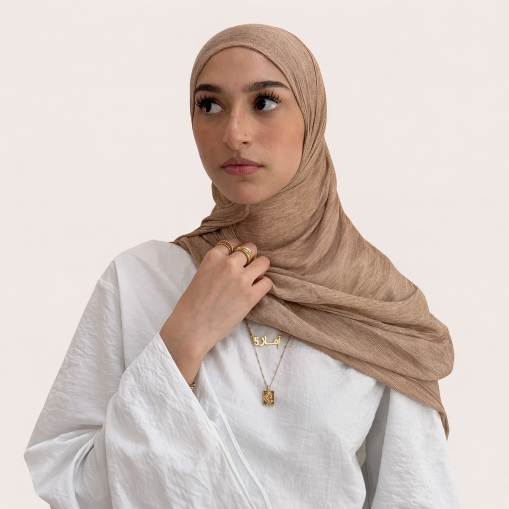 Nude Crinkle Hijab