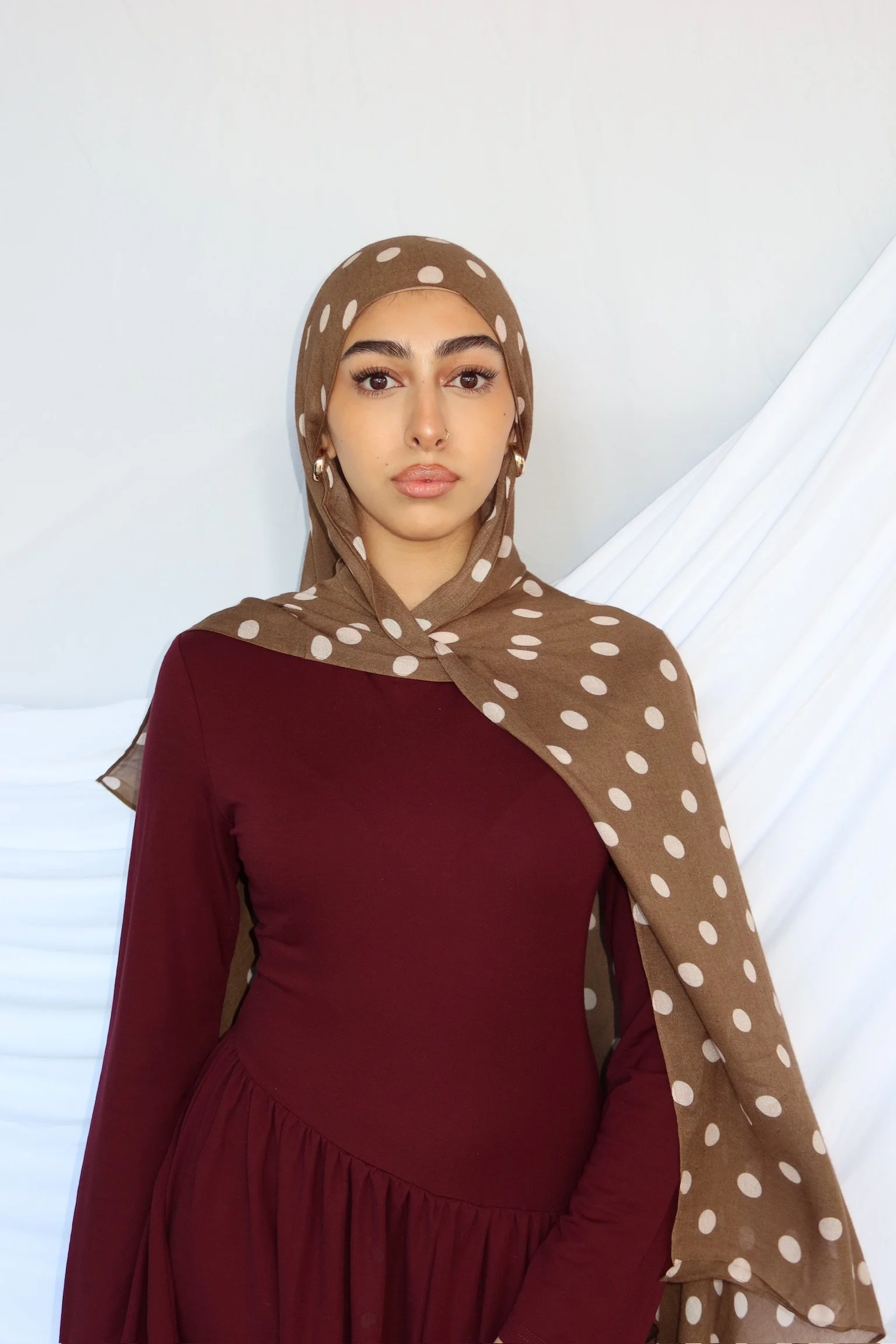 NEW: Olive Brown Polka