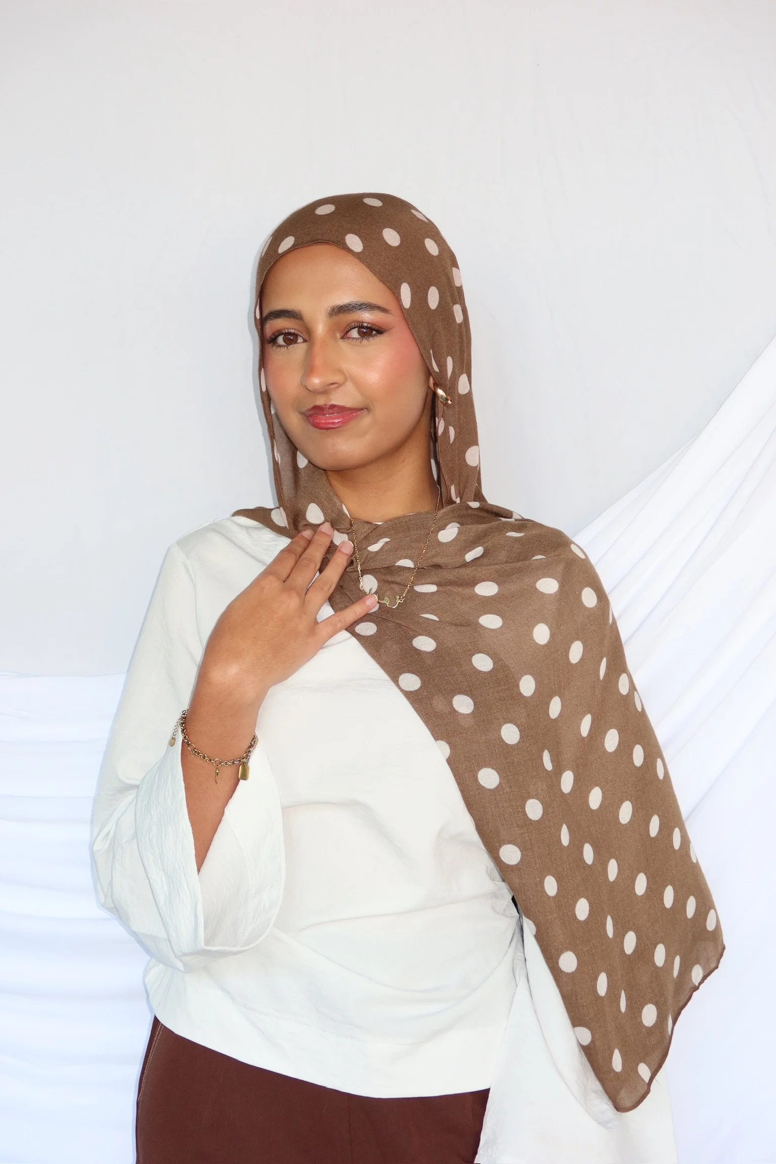 Olive Brown Polka