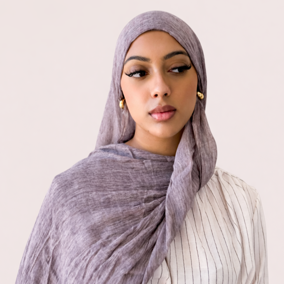 Wineberry Crinkle Hijab