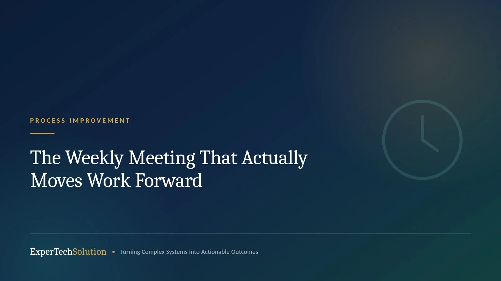 The Weekly Meeting That Actually Moves Work Forward