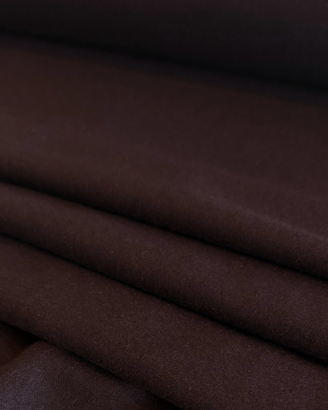 Chocolate Brown Wool Flannel - Medium Weight