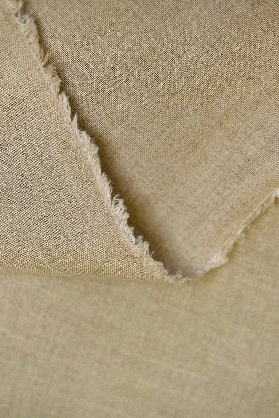 (Swatch) Dark Natural 5.5 oz Medium Weight 100% Linen