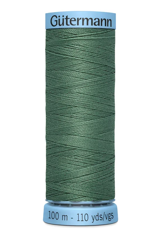 Gutermann Silk Thread - Steel Green 553