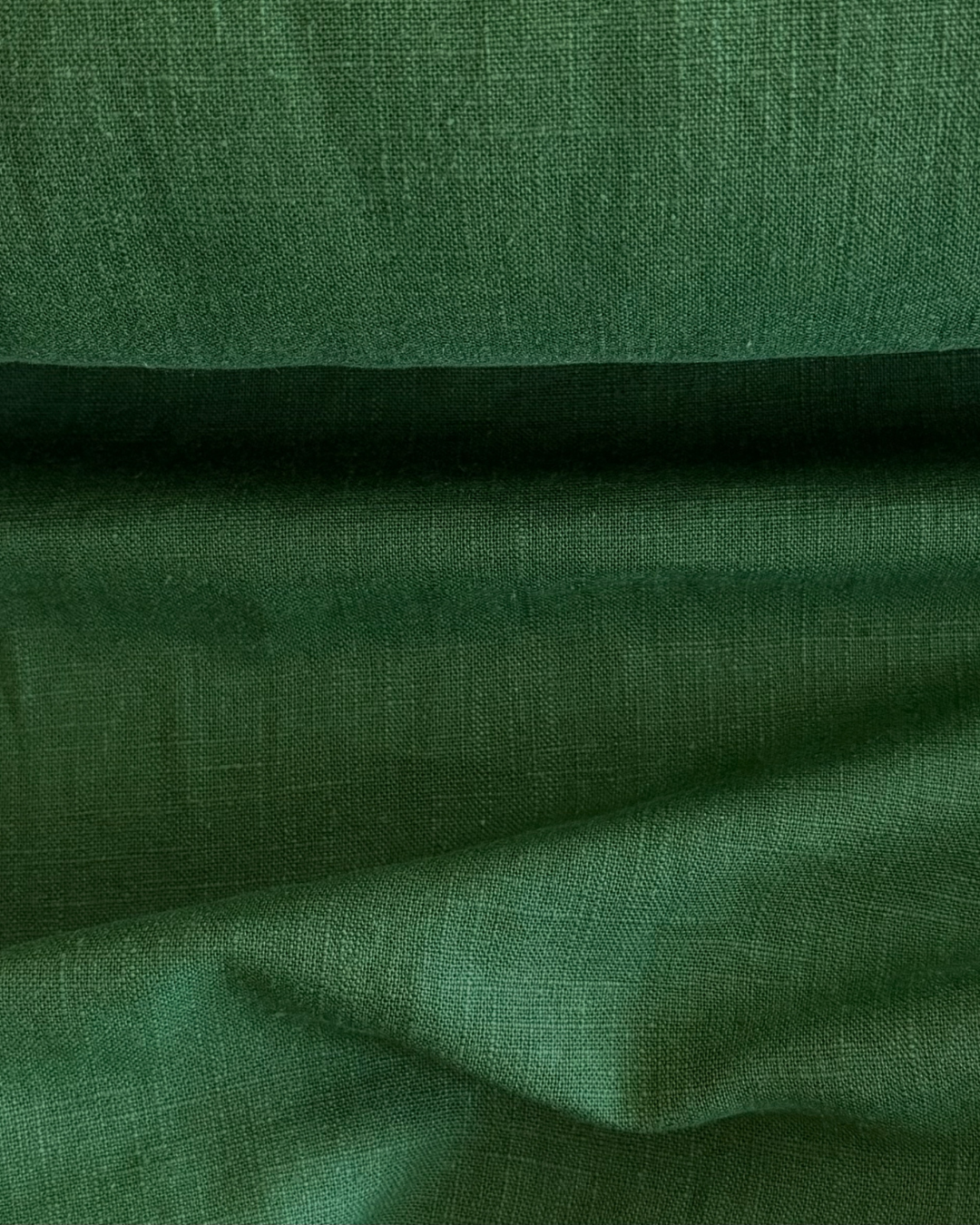 Green 100% Linen Fabric - Heavy  (7 oz)