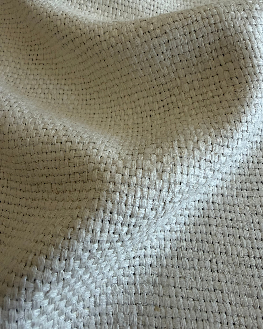 Cream Handwoven Rustic Matka Silk