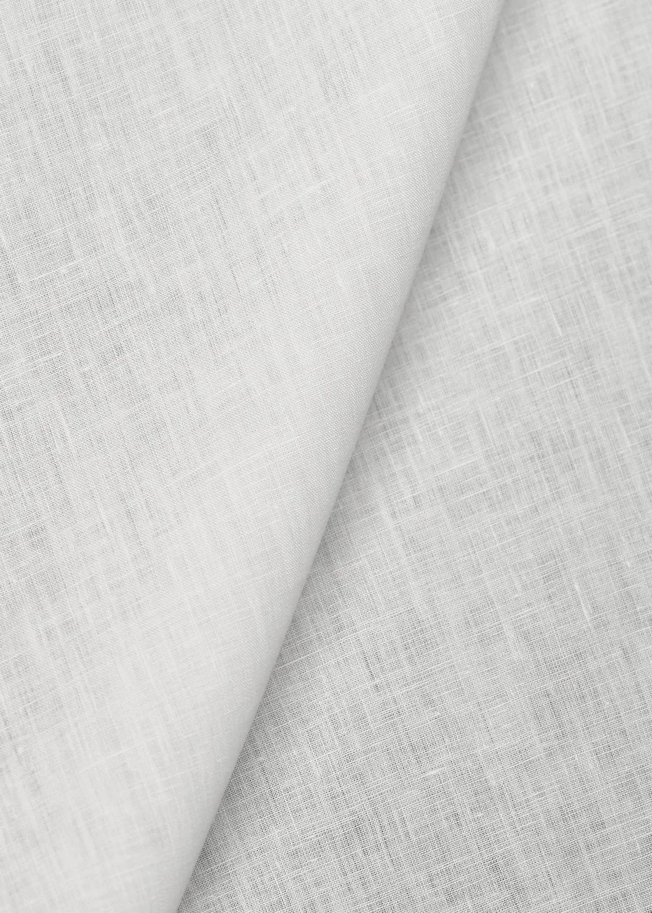 White 100% Linen Fabric - Lightweight (3.5 oz)