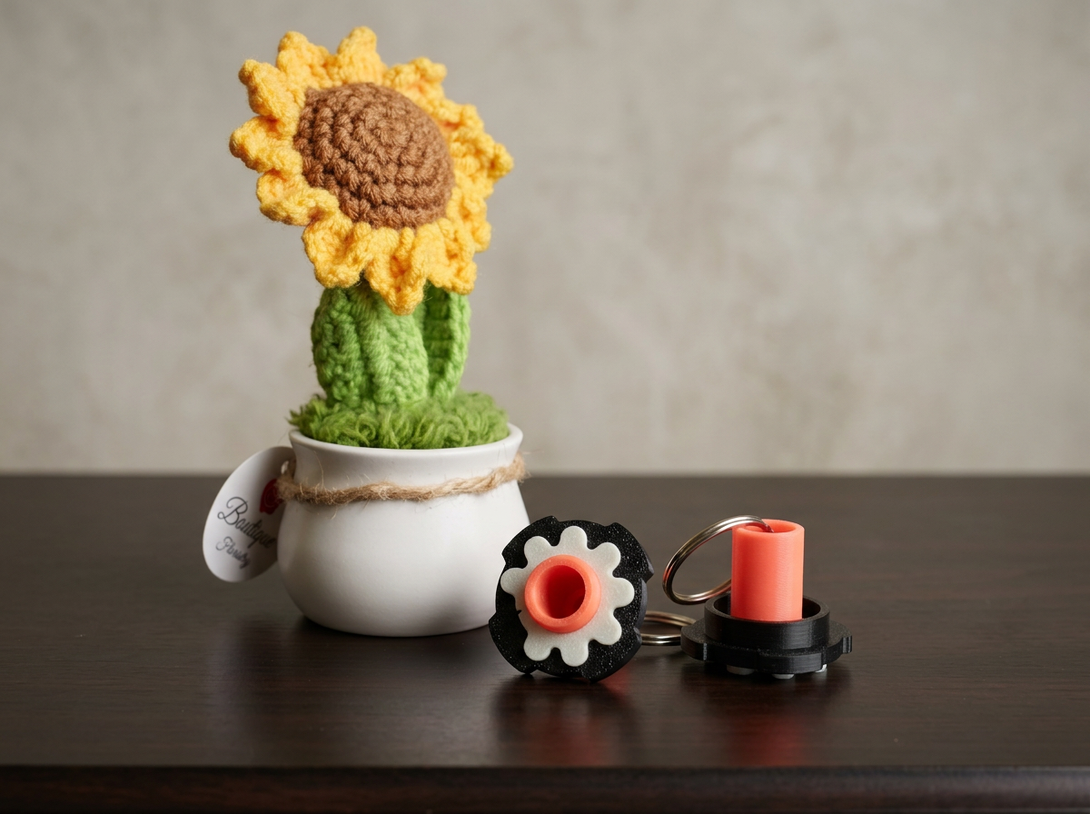 Flower Fidget Keychain