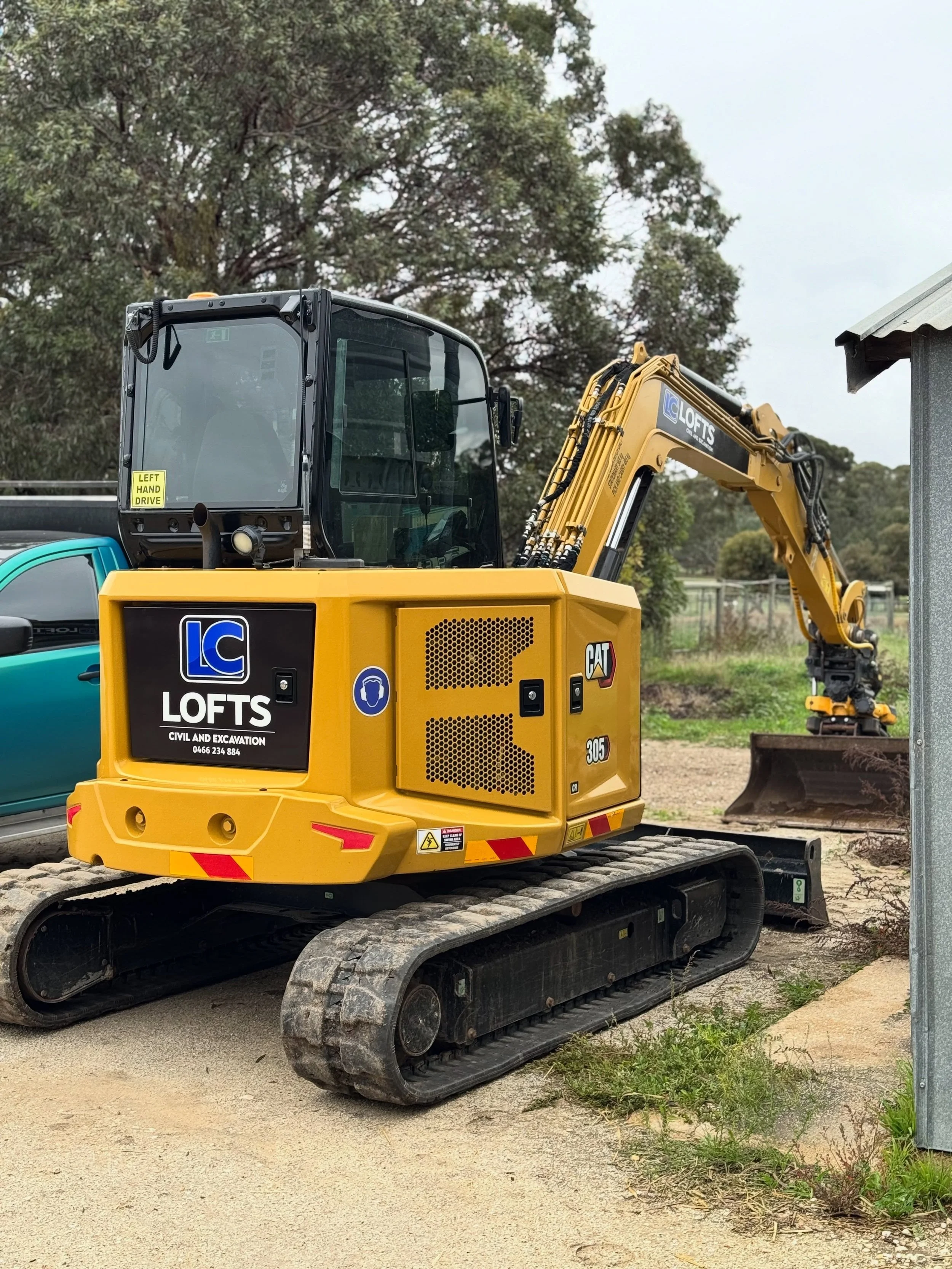 Lofts civil freshened up with an updated logo and signage to their excavator and Land Cruiser