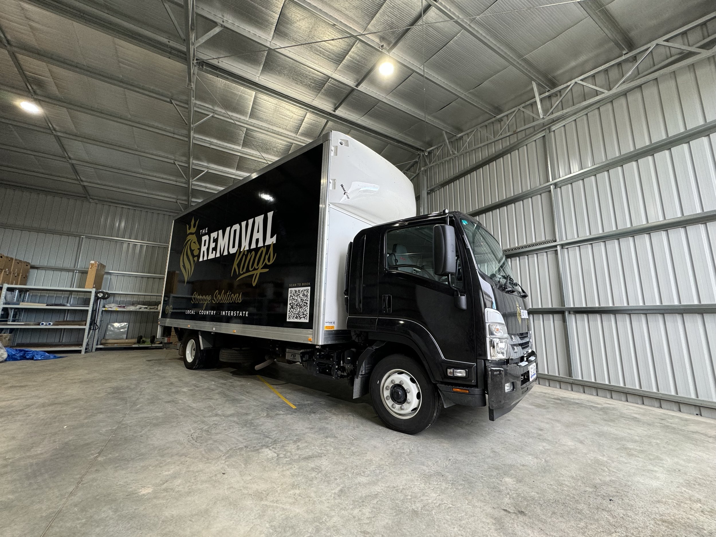 Full box and truck cab wrap with computer cut overlays