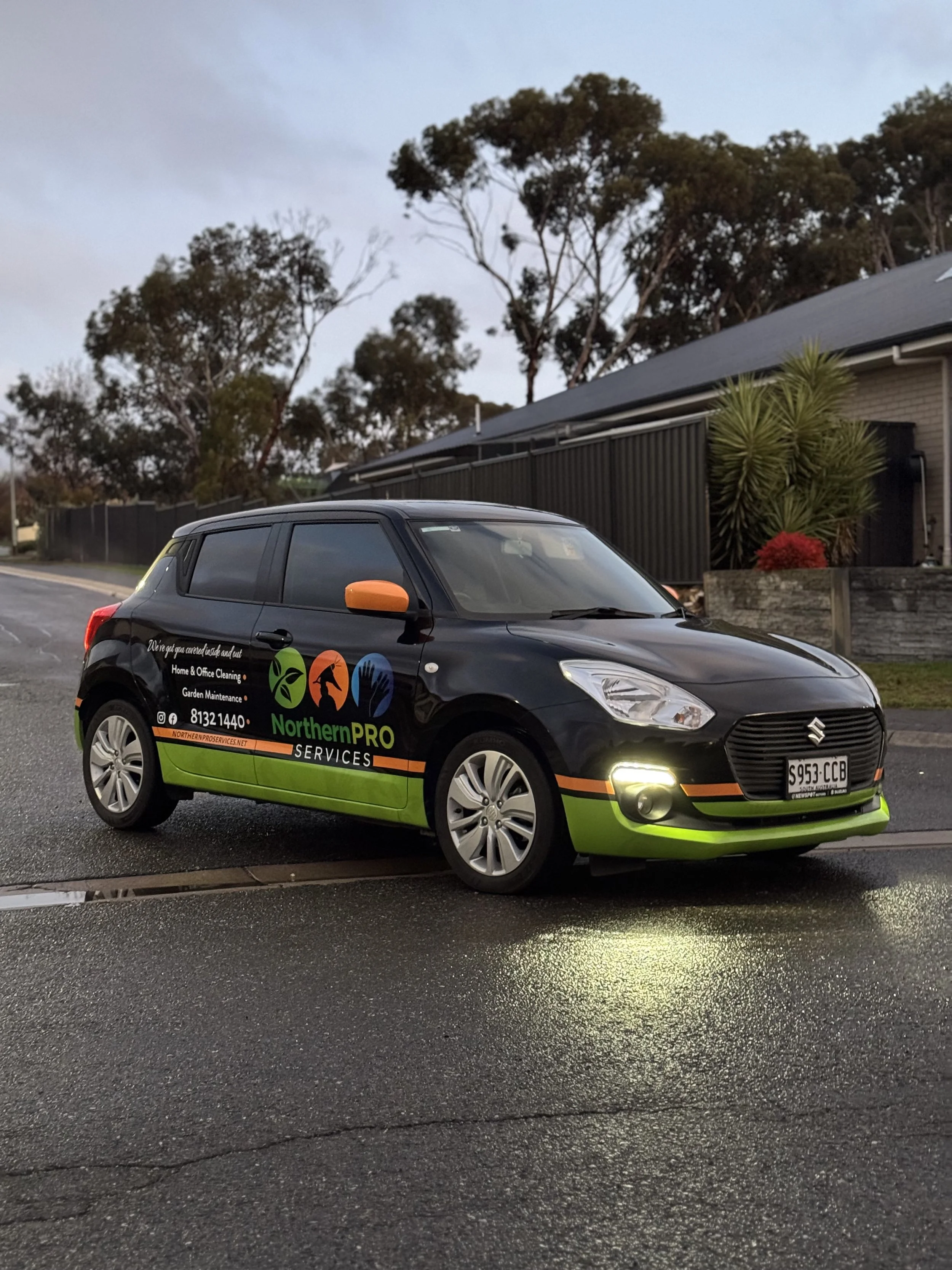 Partial wrap with computer cut graphics and rear one way vision film