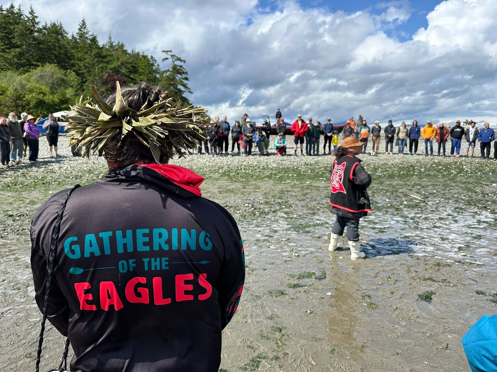 The Gathering of the Eagles (Esqalph etse Kwelengsen) is an annual Coast Salish canoe journey and cultural exchange organized by Lummi leader Freddie "Sul ka dub" Lane. The multi-day event features canoe families paddling across the San Juan Islands 