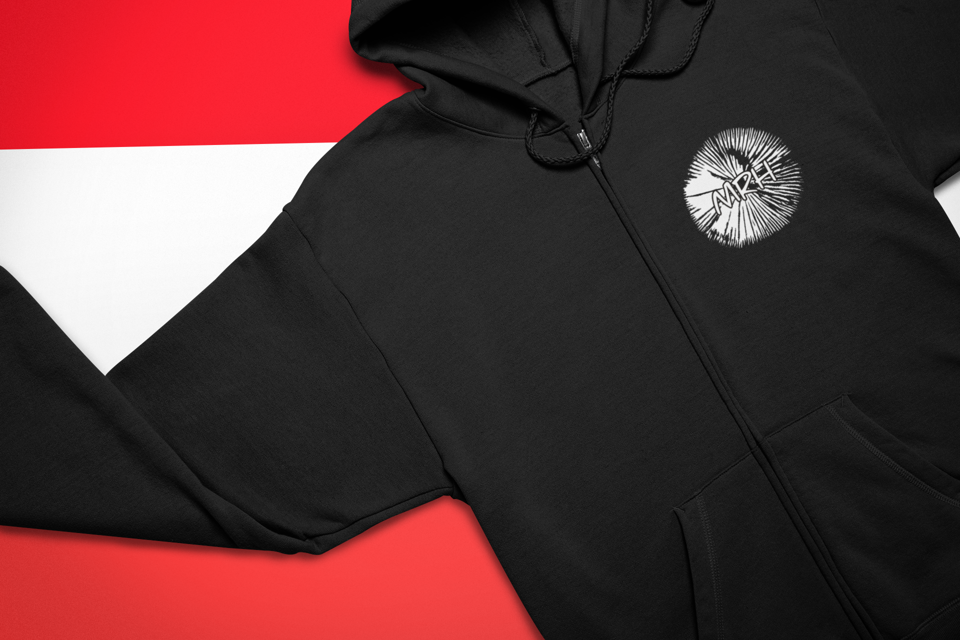 Colorful Mushroom Spore Print MrsRogersHood Zip-up Hoodie