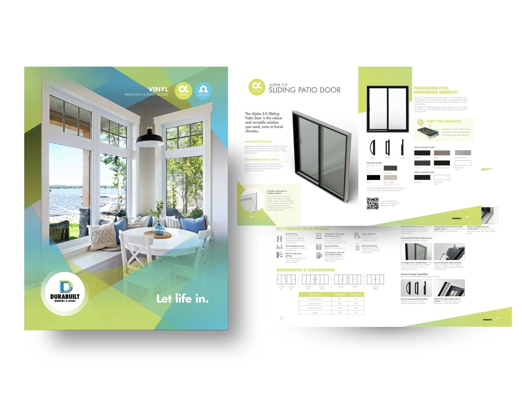 Alpha / Omega Window Brochure | An updated product brochure integrating the Alpha 2.0 Sliding Patio Door, giving sales teams a comprehensive, up-to-date reference for discussing our full window and door offering.