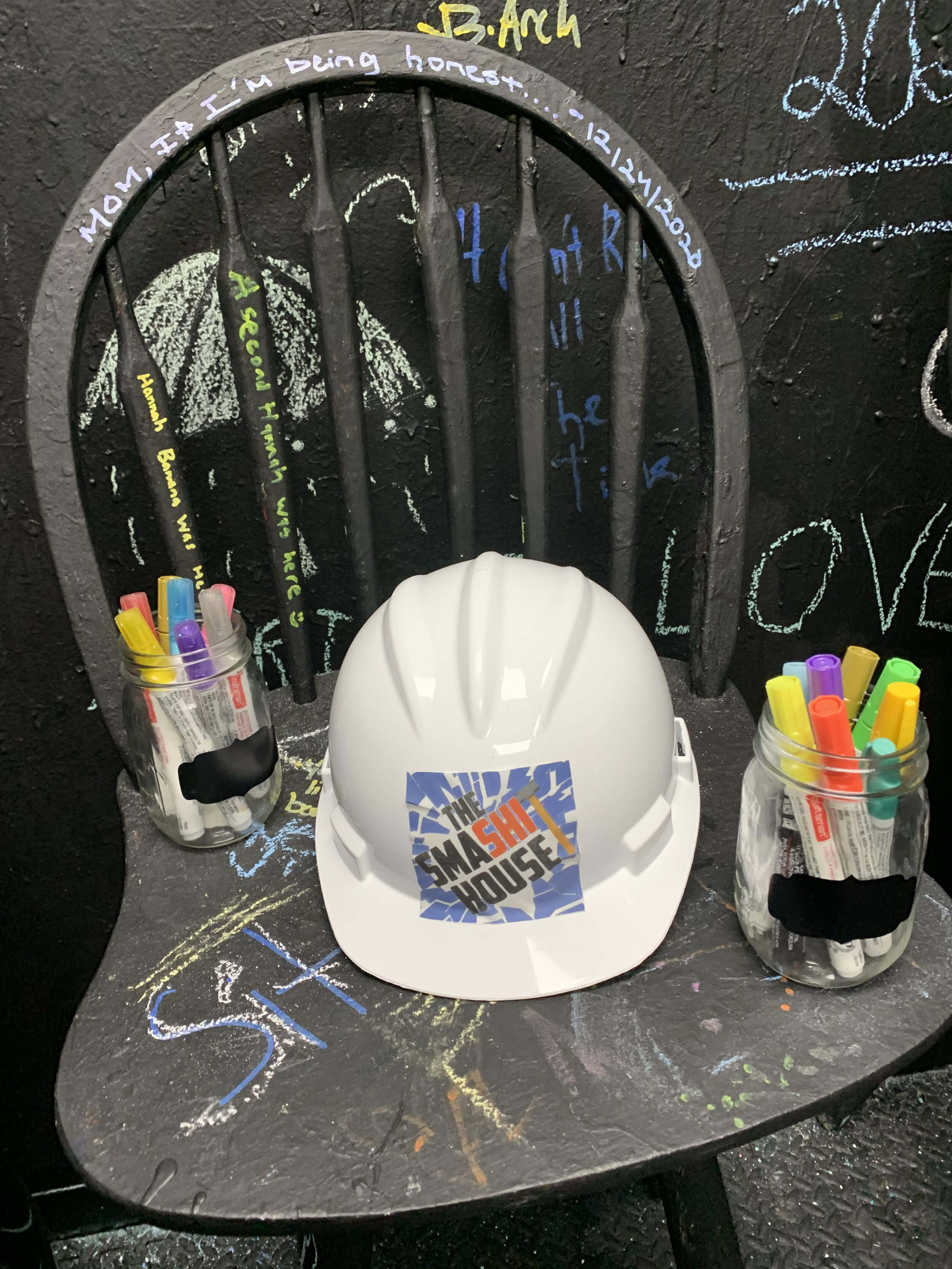 After smashing shit take a break in our cozy graffiti room