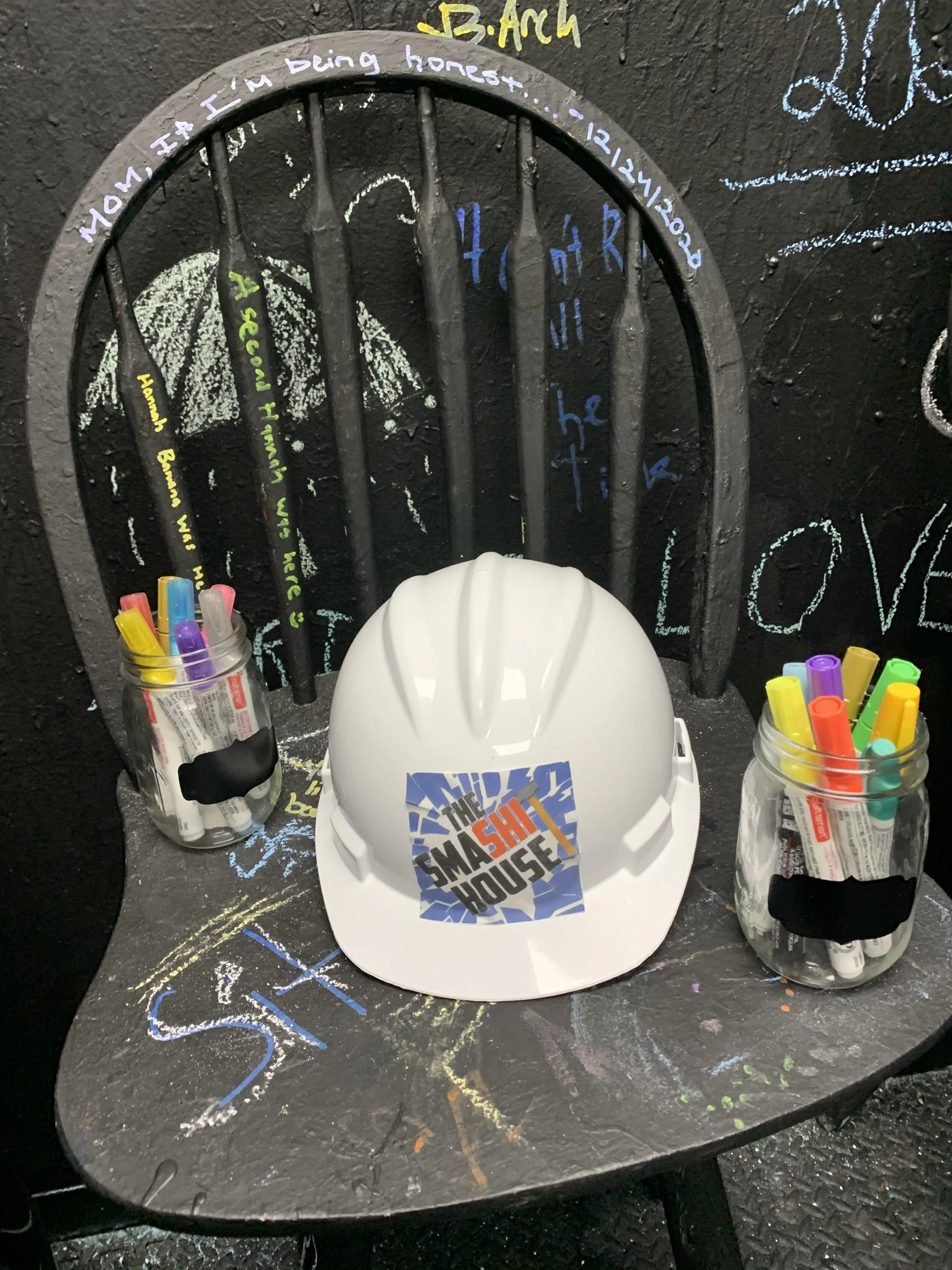 After smashing shit take a break in our cozy graffiti room