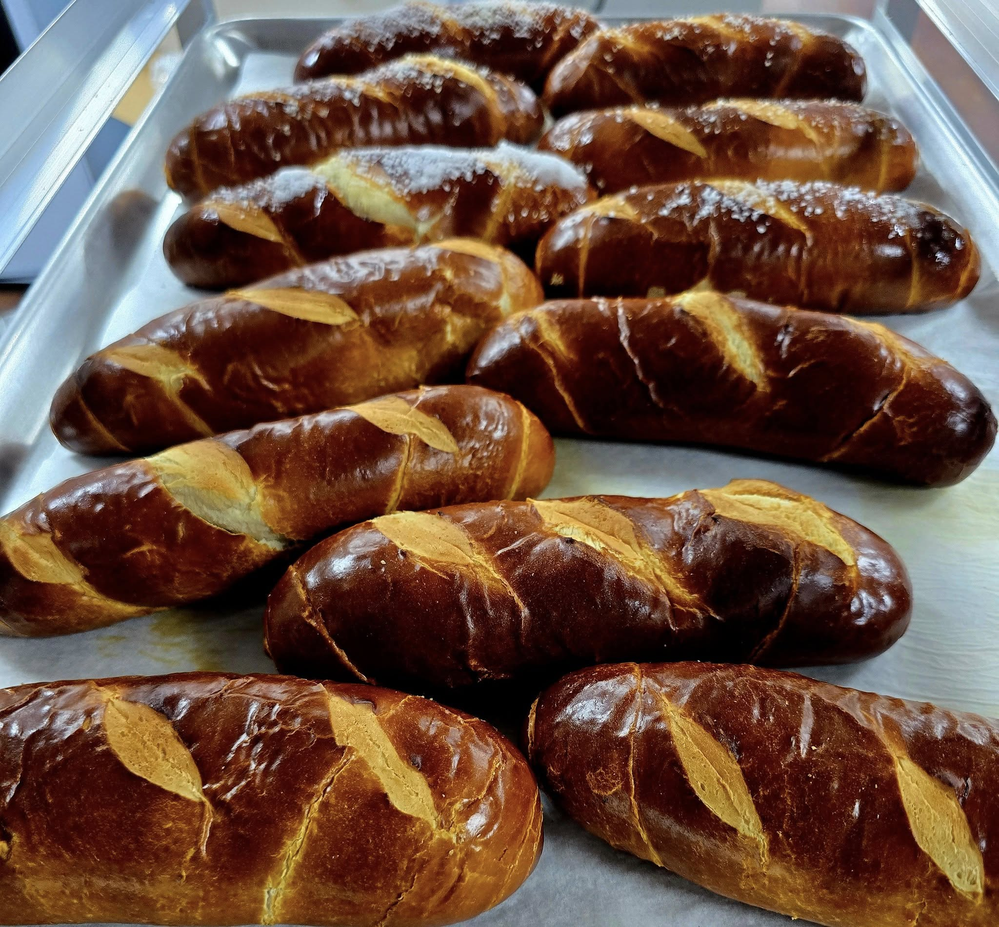 Pretzel Baguettes
