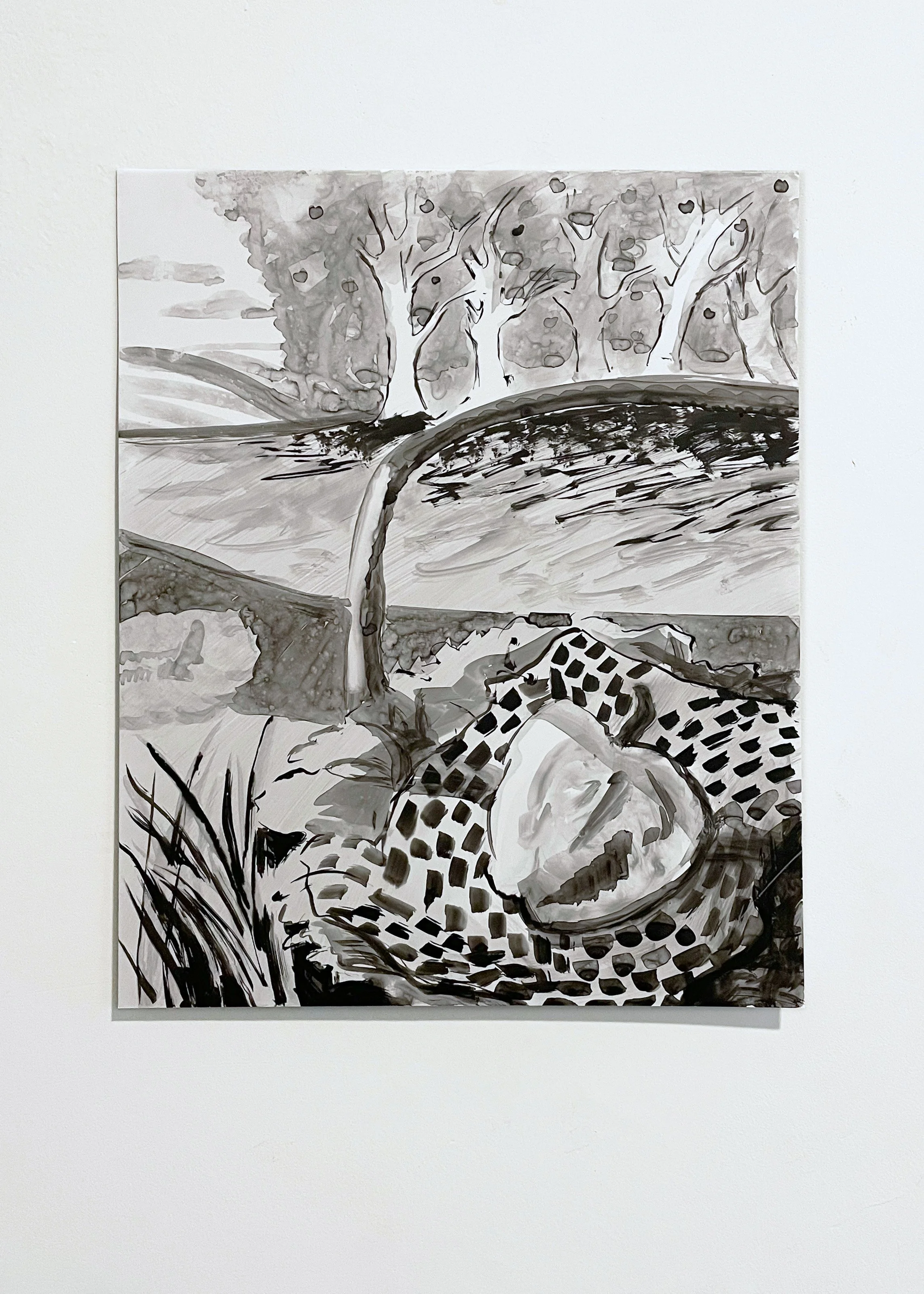 "the witch's apple" 
ink on yupo
2024