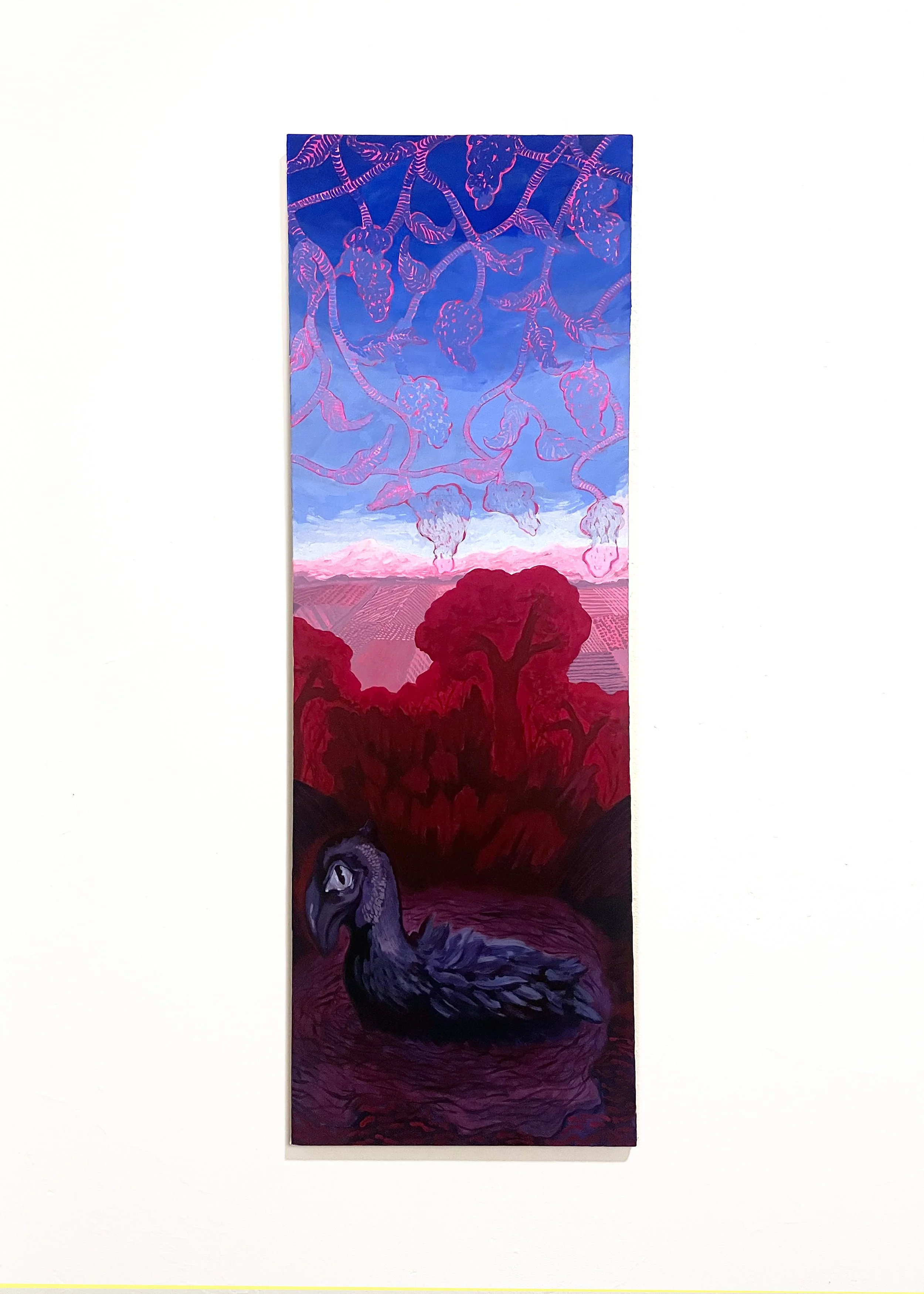 "i decided to plant in the weeds"
flashe on canvas 
36in x 14in 
2025