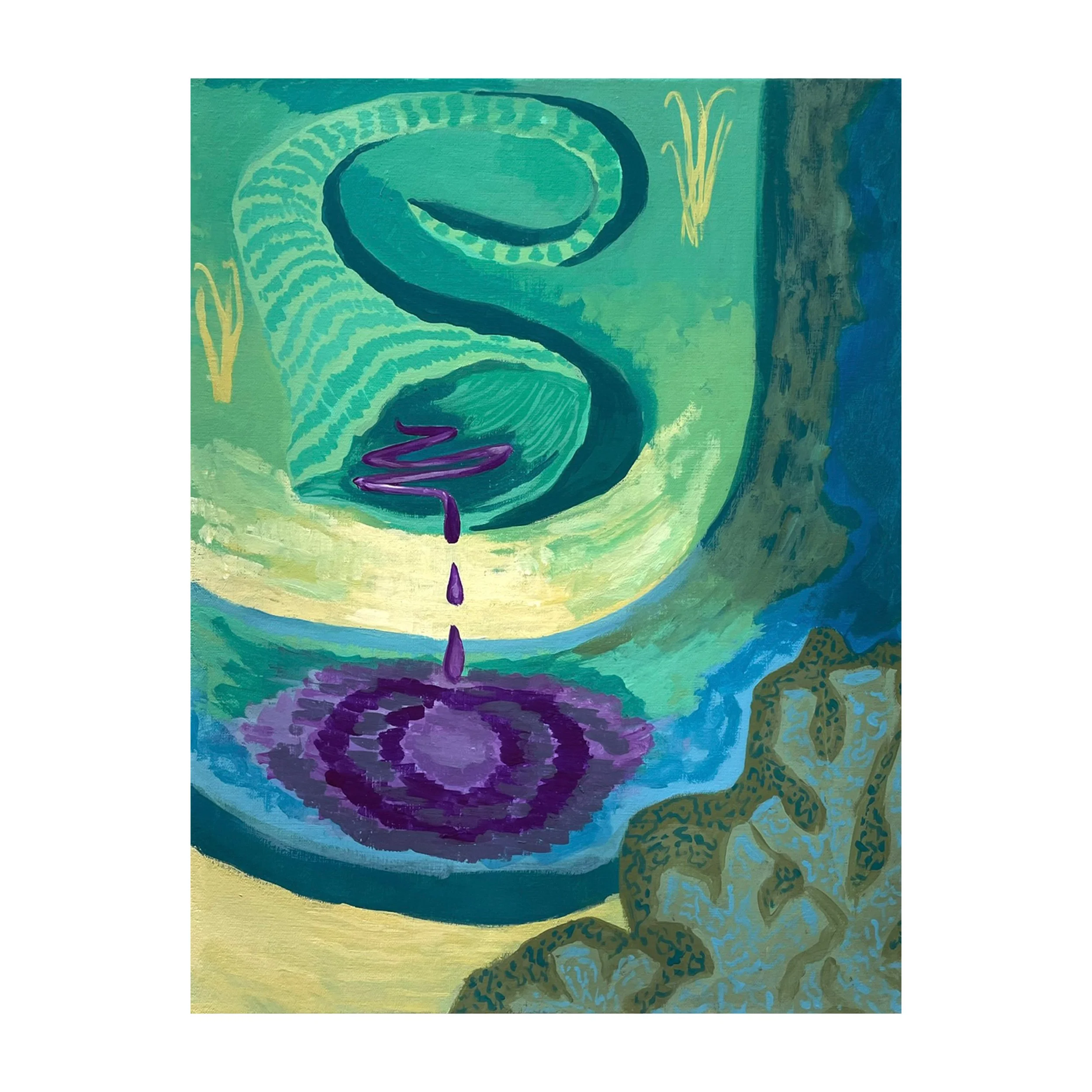 "accidental convergence"
flashe on canvas
11in x 14in 
2024