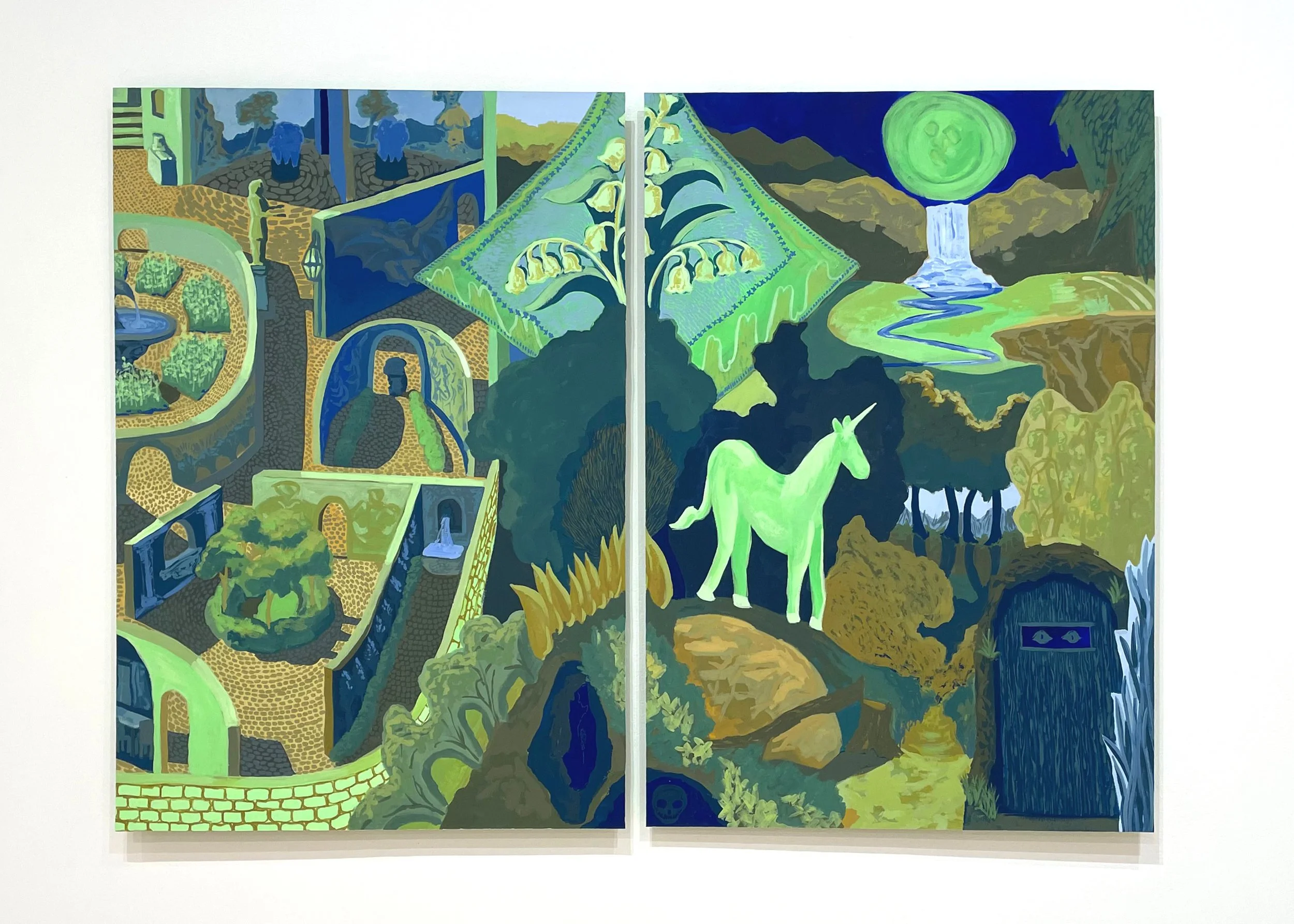 "i have considered the lillies" 
flashe on ACM 
54in x 39in
2023