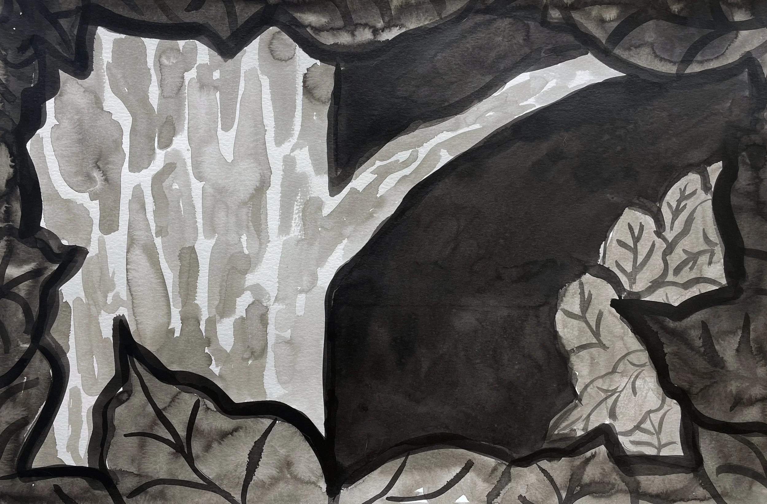 "emergence"
ink on paper
12in x18in 
2023