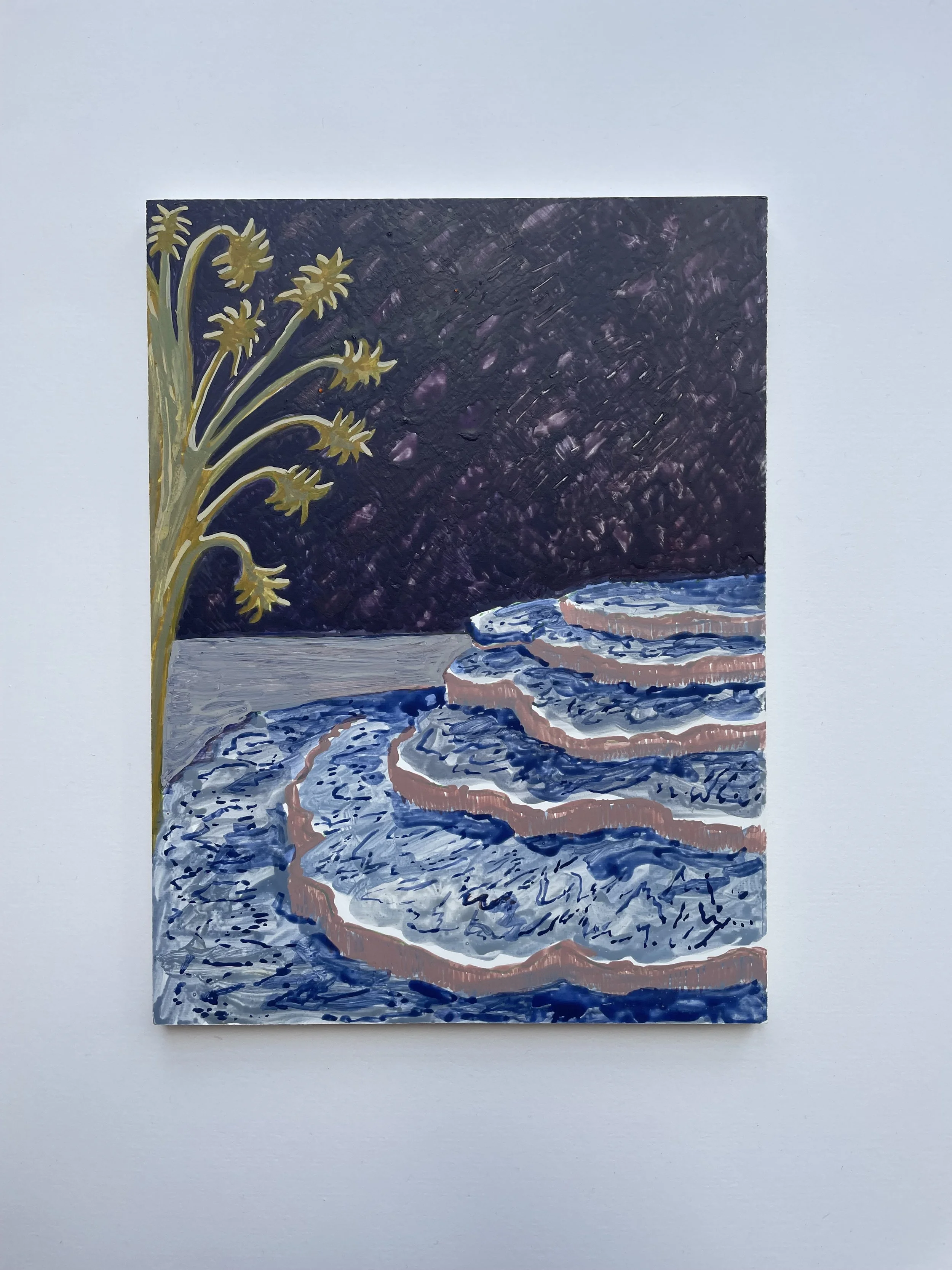 "celadon dreams"
egg tempera on panel 
7in x 9.5in
2023