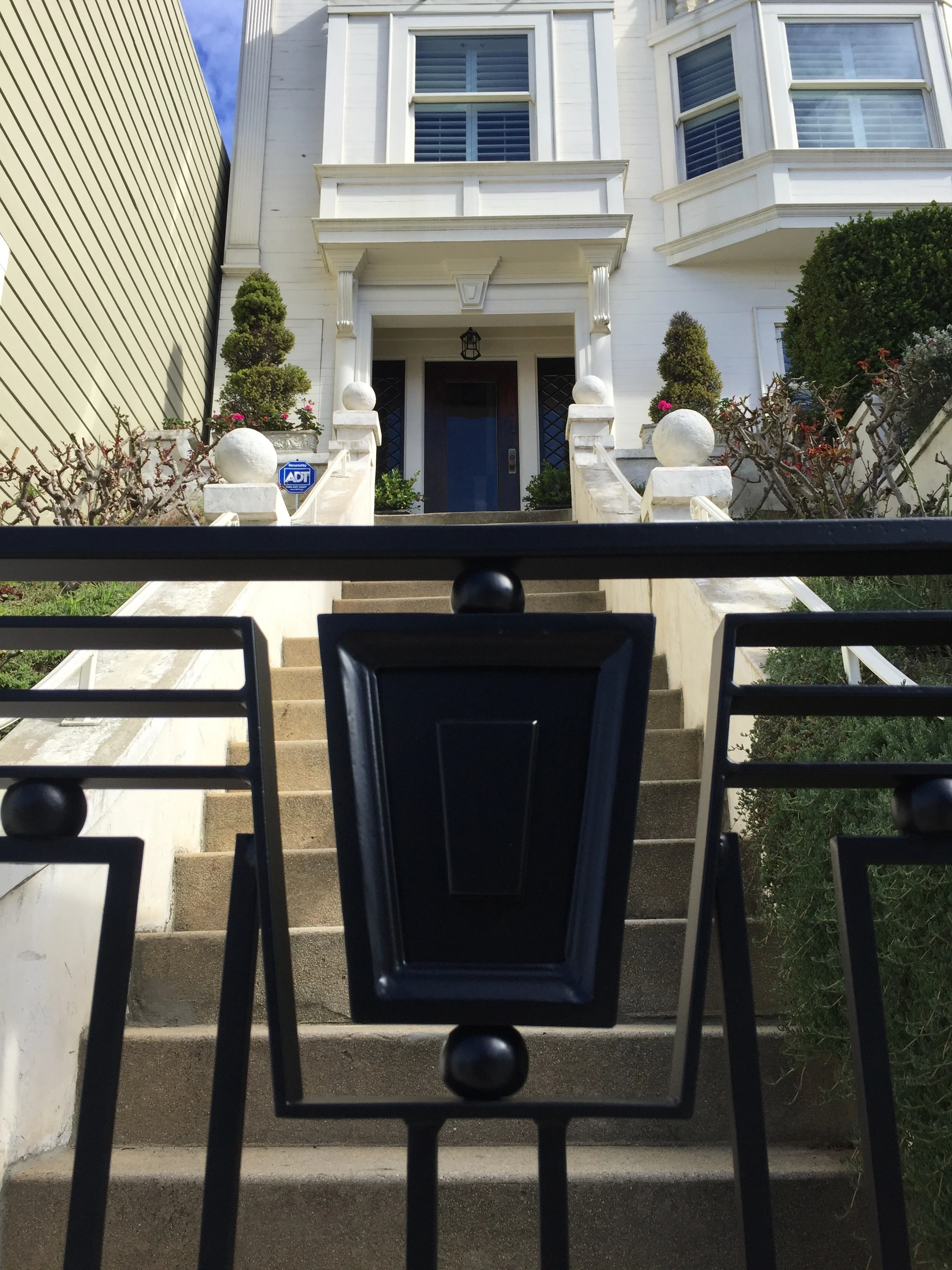   Edwardian style gate   Custom entry gate with accents to match the home’s distinctive wood moldings. 