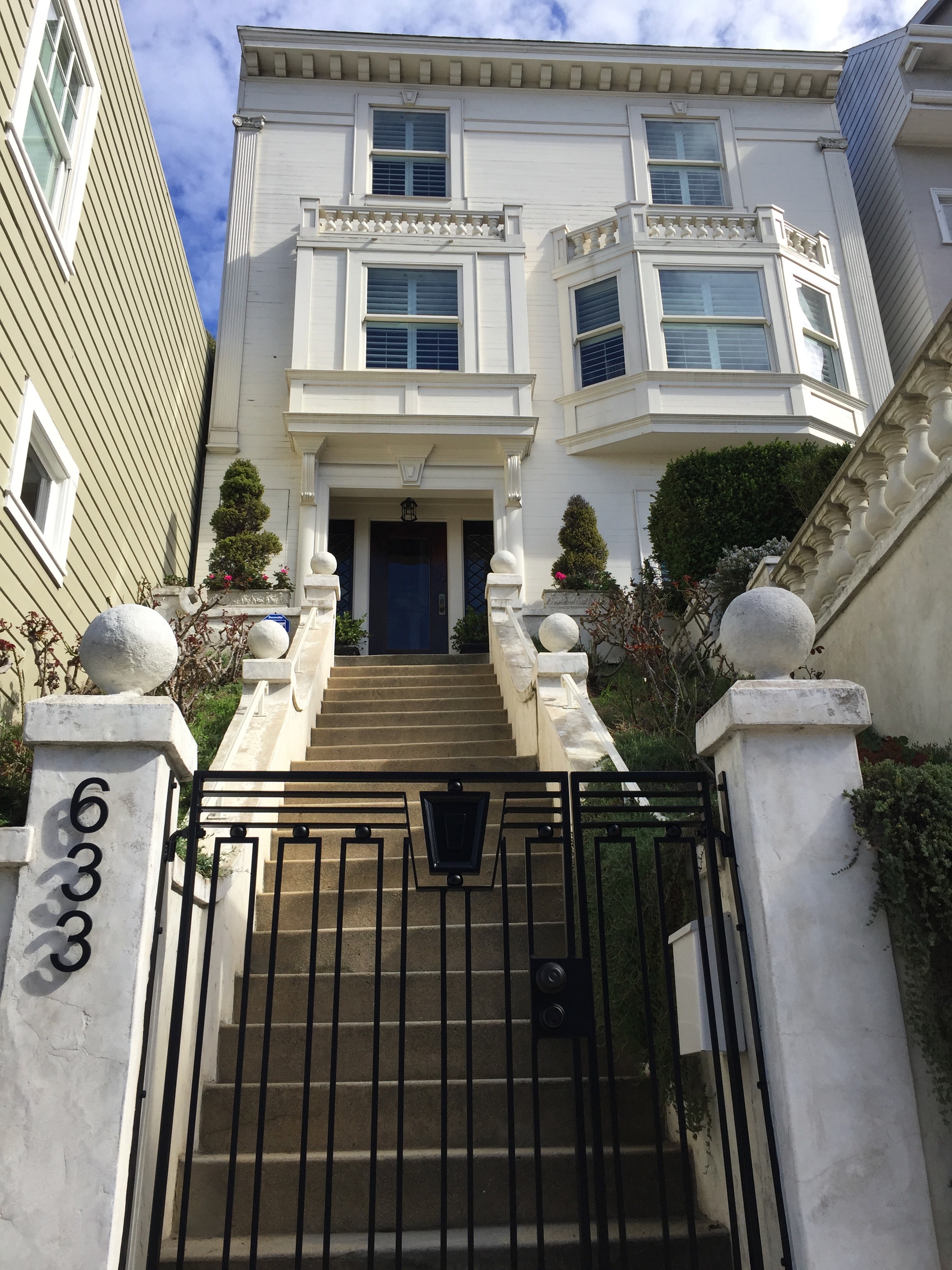   Edwardian style gate   Custom entry gate with accents to match the home’s distinctive wood moldings.   