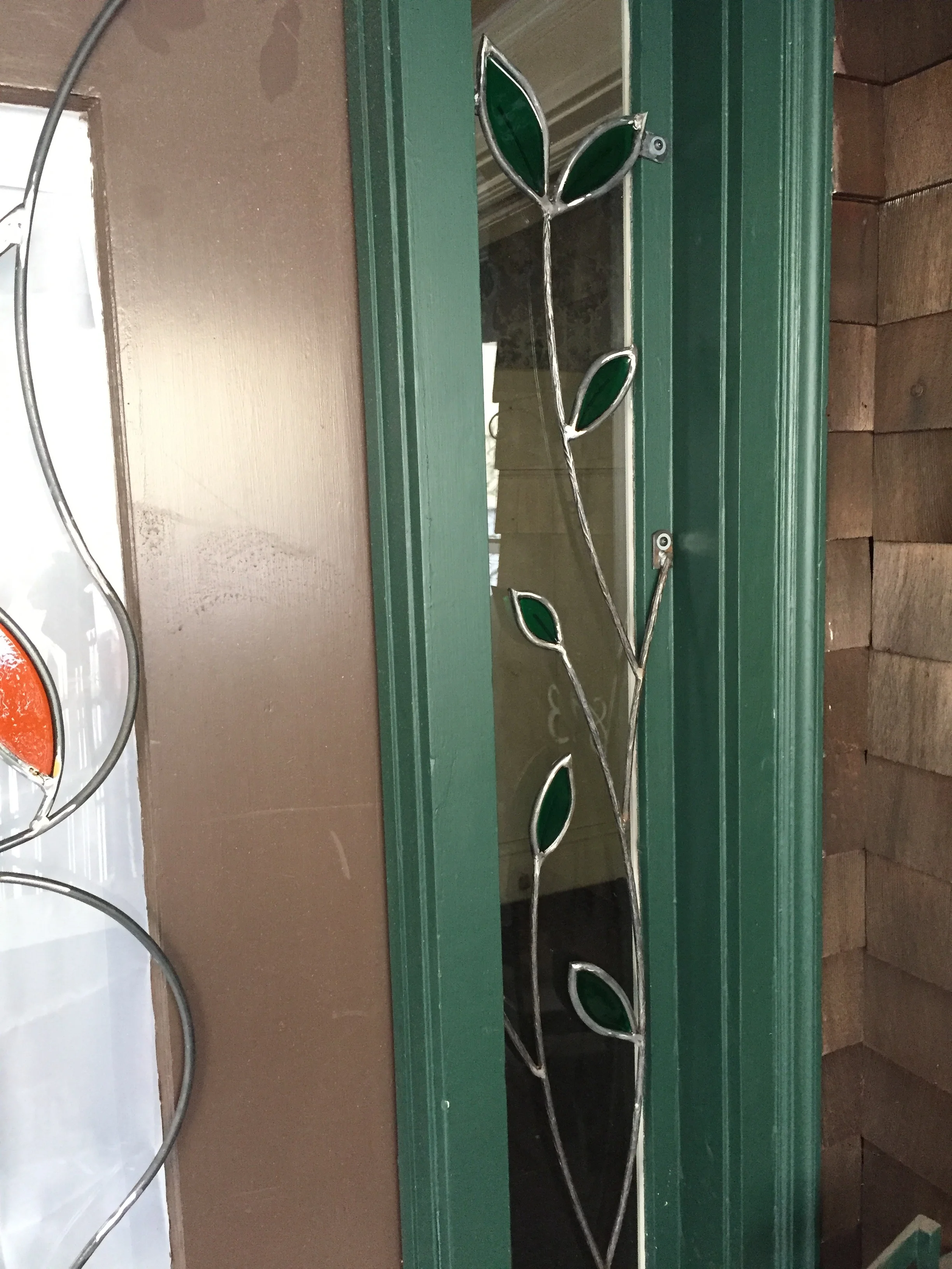   Butterfly Window Guard   This custom window guard adds en elegant touch to this Berkeley home, while providing security. It is constructed from bent steel rod, with cast-resin accents. 