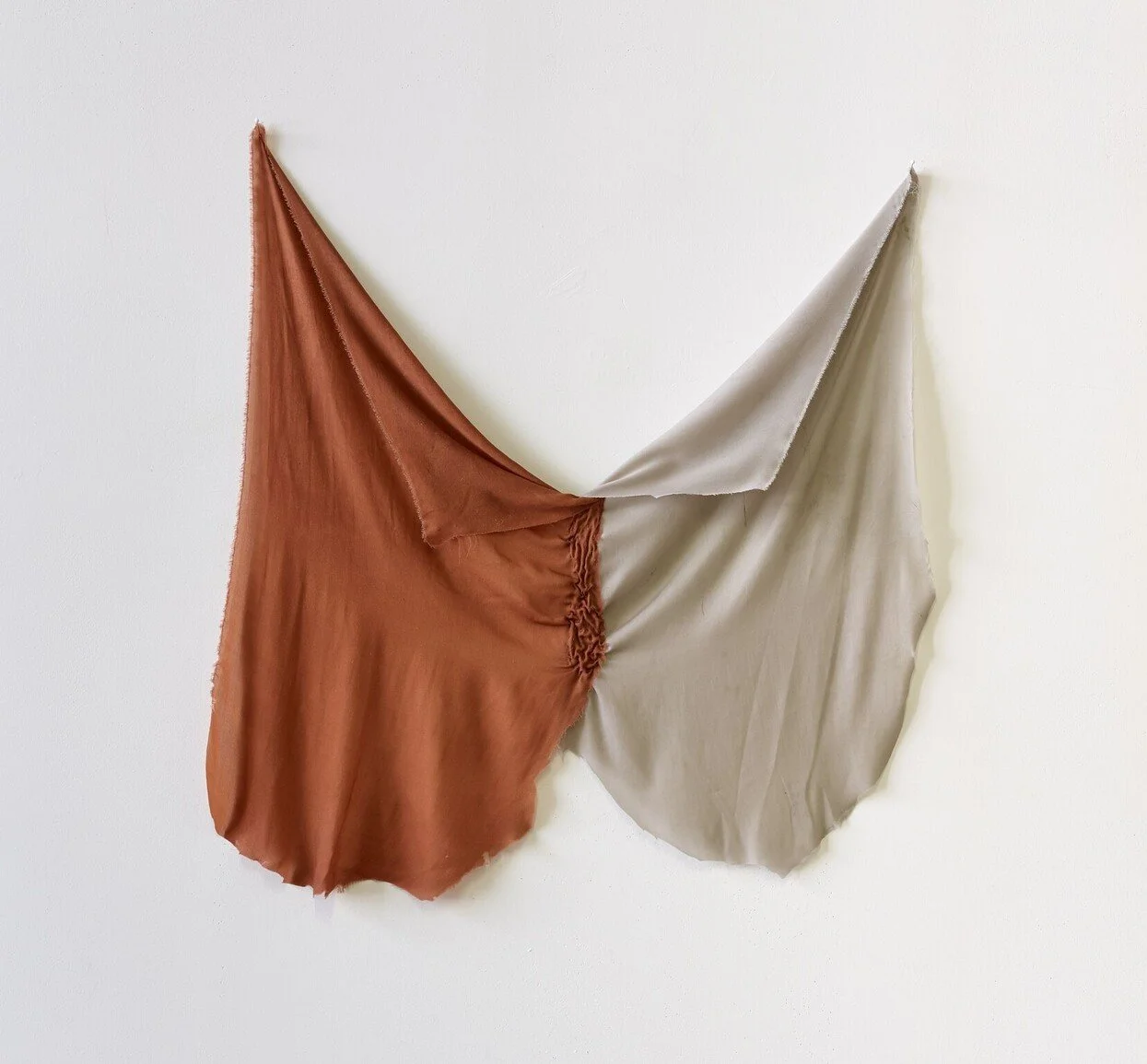 Butterfly, 26 x 28 inches, cocoa butter, silk and cotton thread, 2016