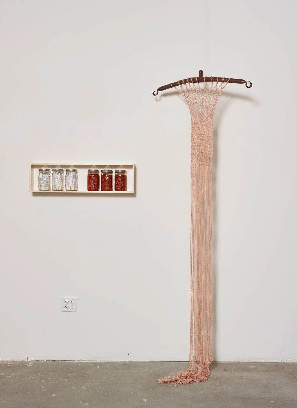 Installation shot - tests and tomatoes, the best thing she knew