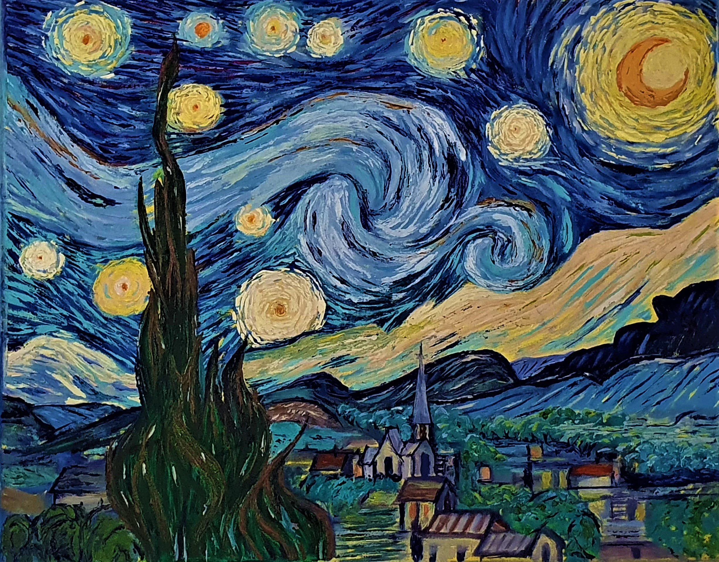 Copy of Van Gogh's “Starly Night” . ???