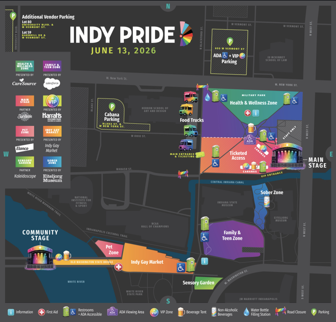 Indy Pride Festival Map