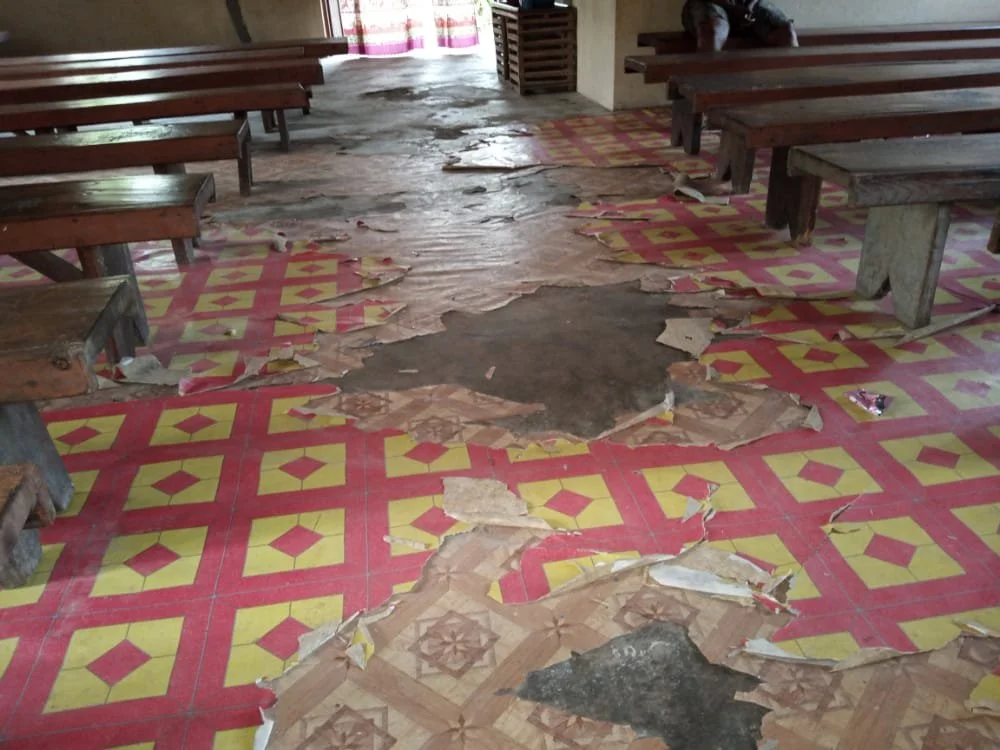 Inside of New Apostolic Church in Tikonko, Sierra Leone