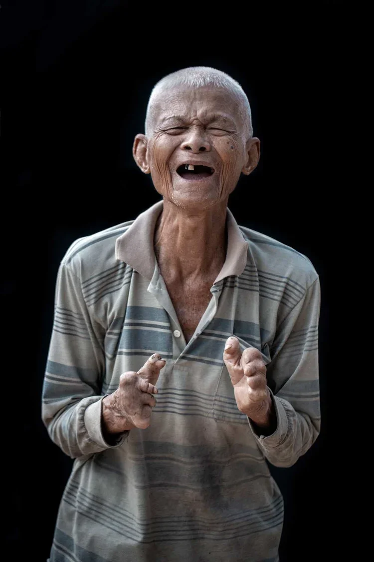 Pich age 85: "Listen to your parents and obey! Go to school. Look at me - I completed grade three and then I didn't listen . . . I became a soldier instead and now I have nothing. I lost my fingers to disease. I have no specific job but I gather tras