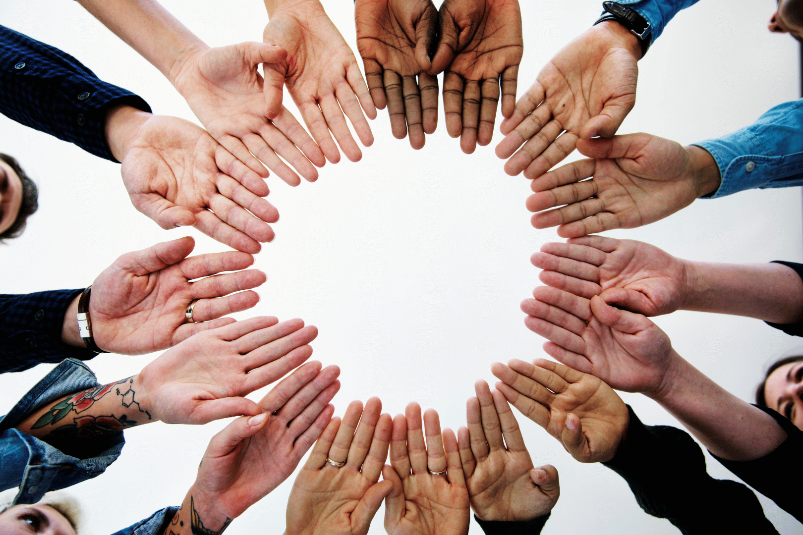 Hands in a circle